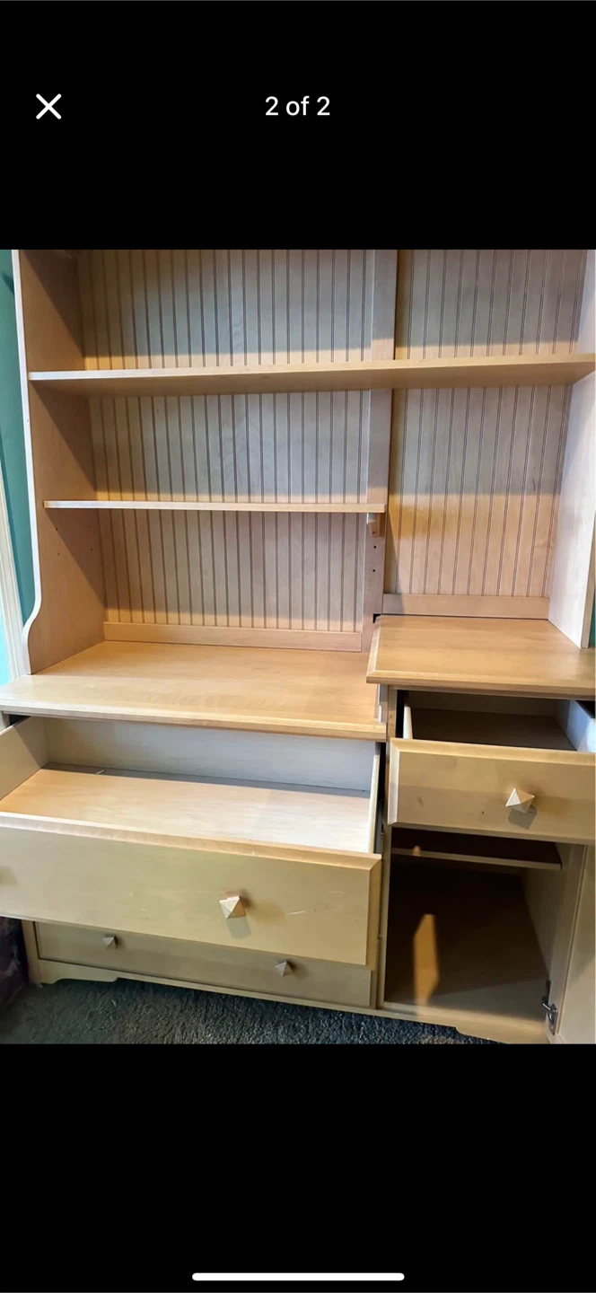 Changing table/Hutch Cabinet - 54" Wide x 74" Tall