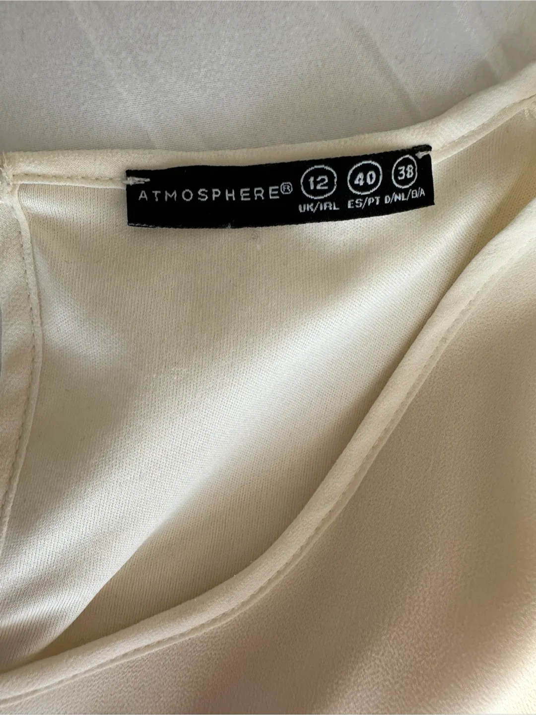 Cream Long Sleeve Blouse with Bow Detail image indicator(7)