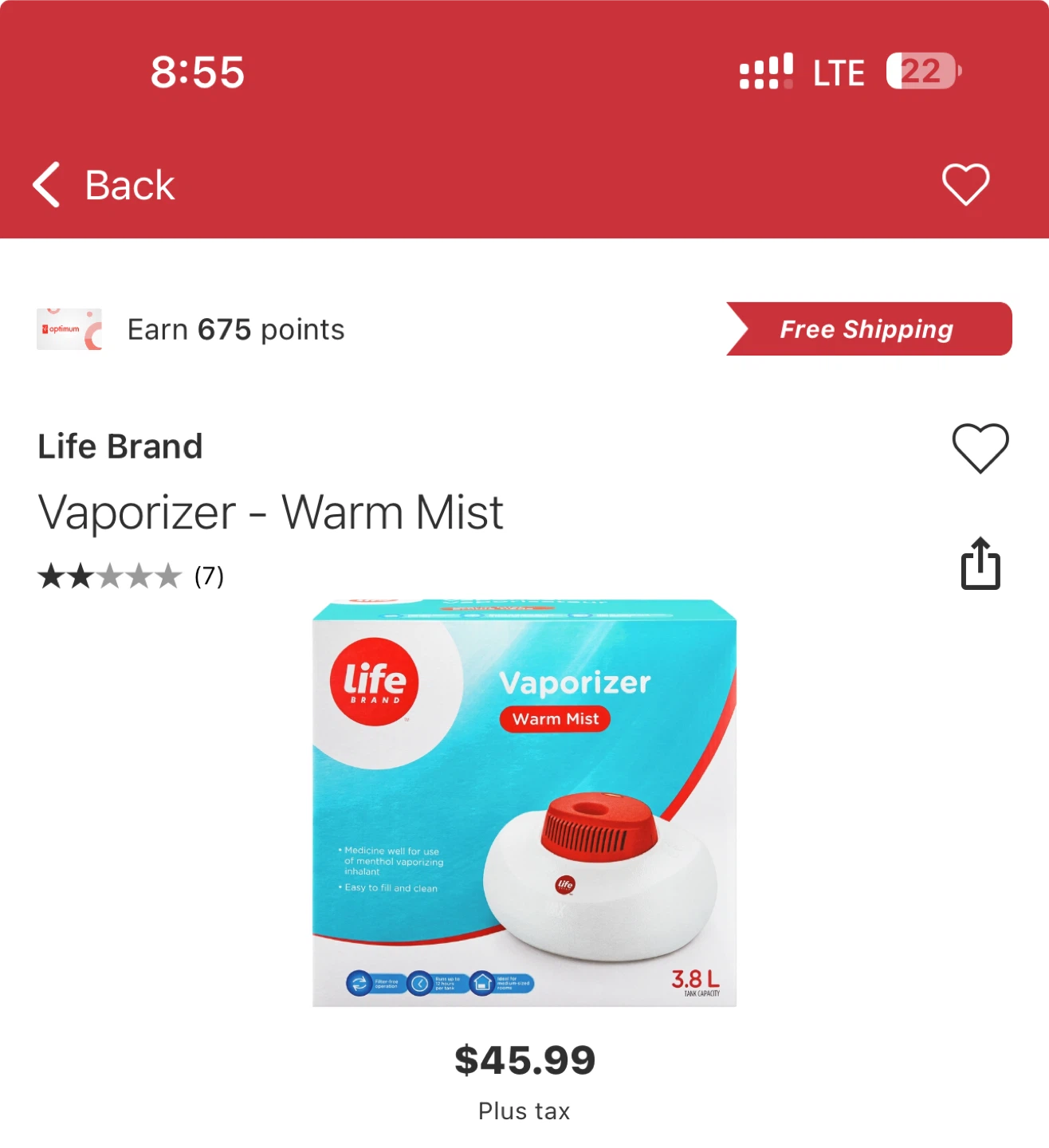 Life Brand Warm Mist Vaporizer with Vicks VapoSteam - photo 2