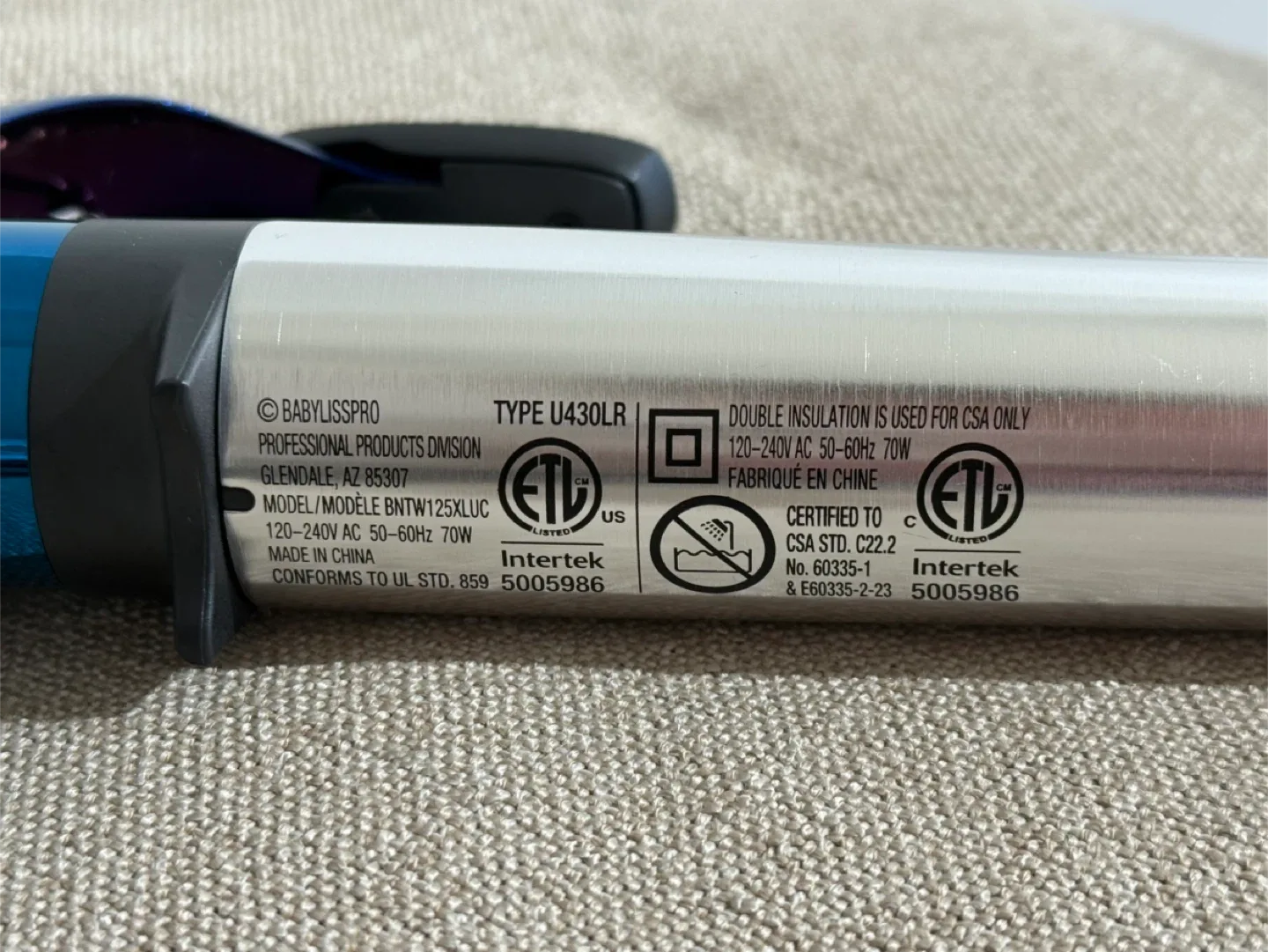 BaBylissPRO Nano Titanium 1¼" Extended Barrel Curling Iron image indicator(4)