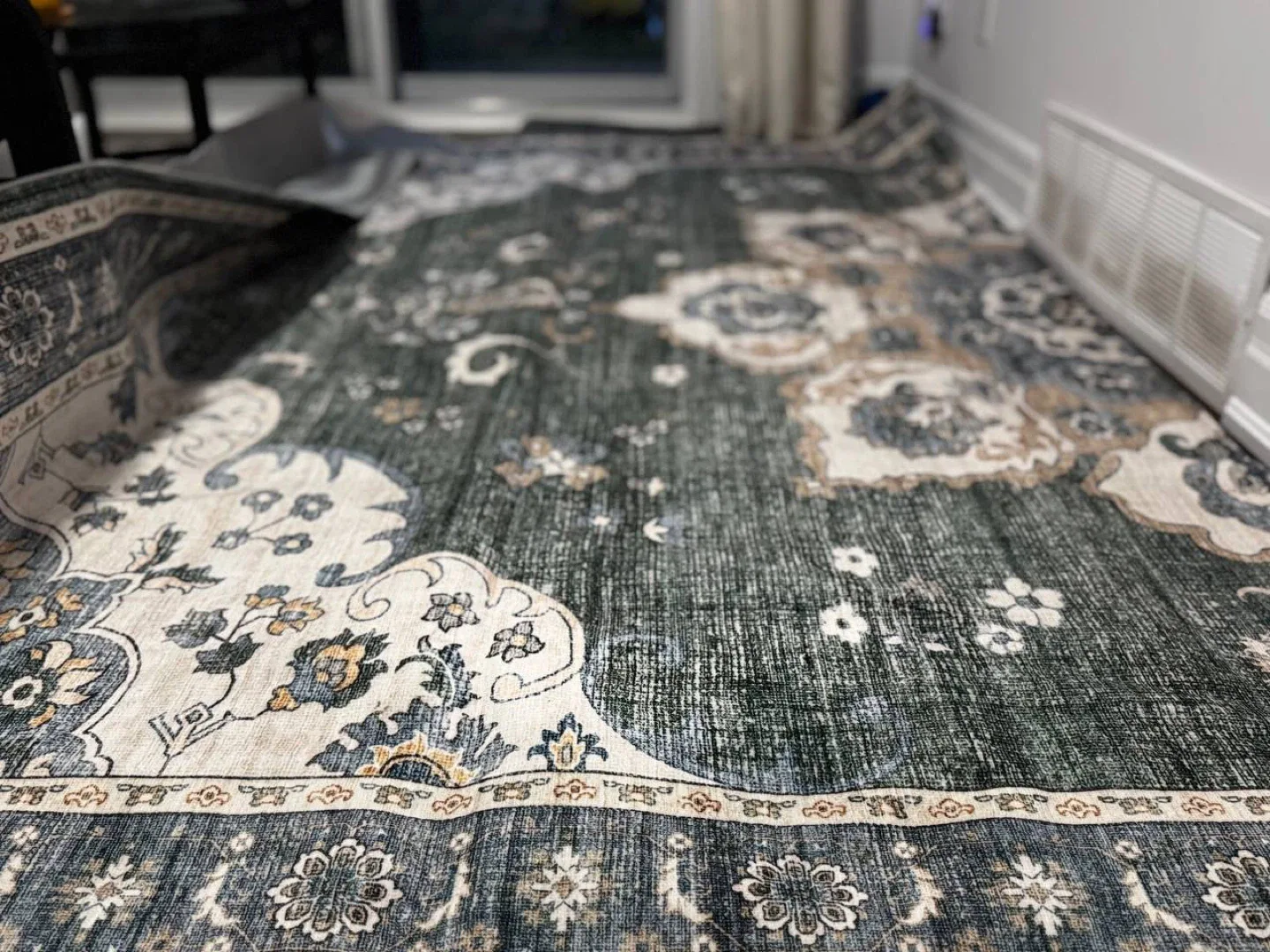 NEW 8x10 Green Oriental Vintage Floral Rug thumbnail