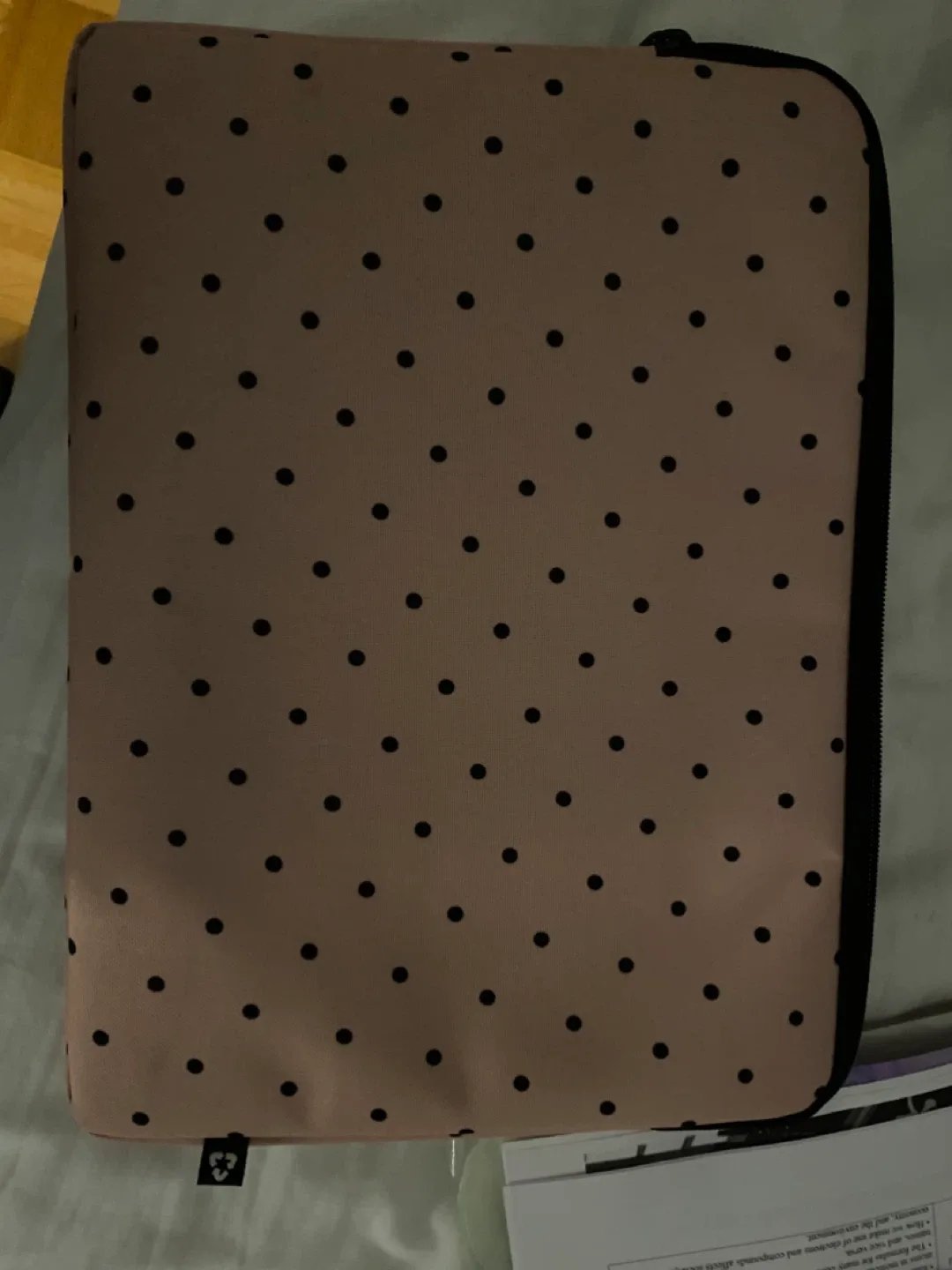 Laptop Sleeve - Pink & Black Polka Dot image indicator(3)