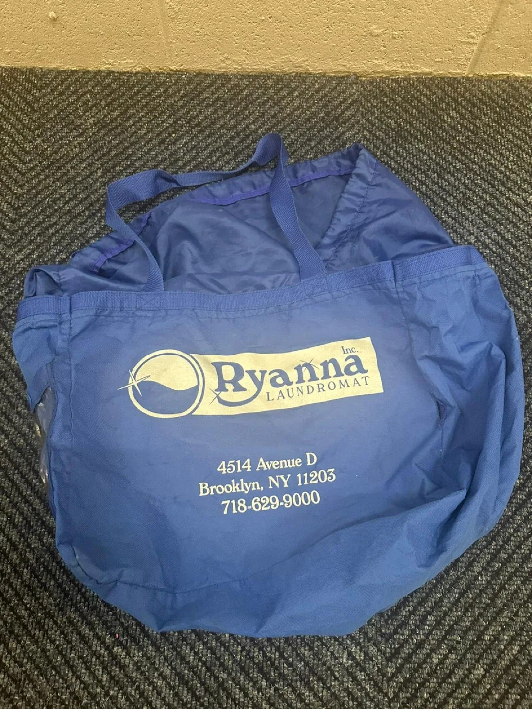 Ryanna Laundromat Blue Laundry Bag thumbnail
