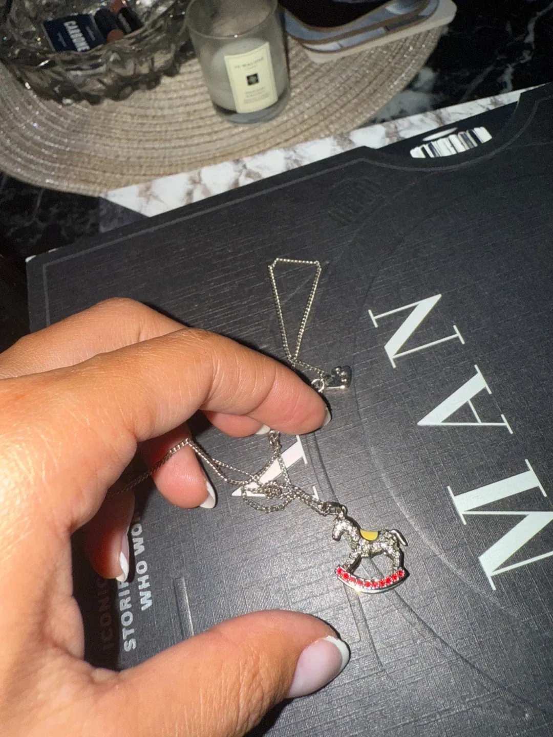 Swarovski Rocking Horse Pendant Necklace thumbnail