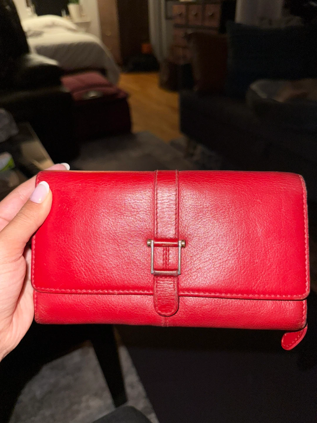Le Tanneur Emilie Red Leather Wallet