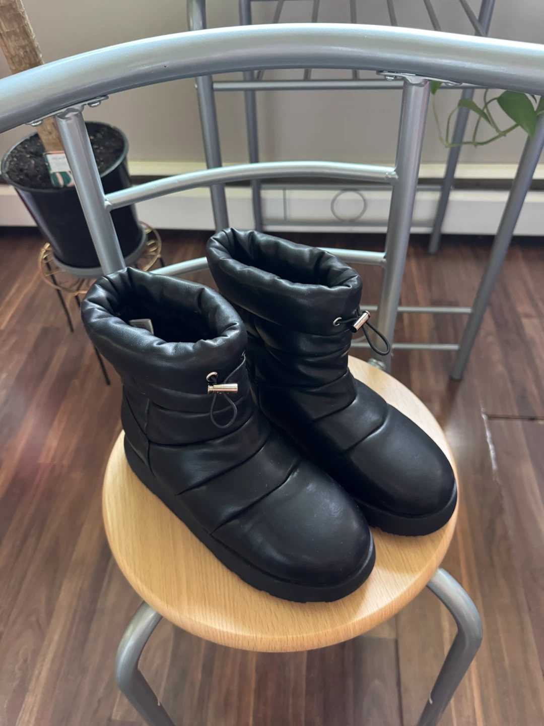 Call It Spring Black Vegan Winter Boots - Size 8