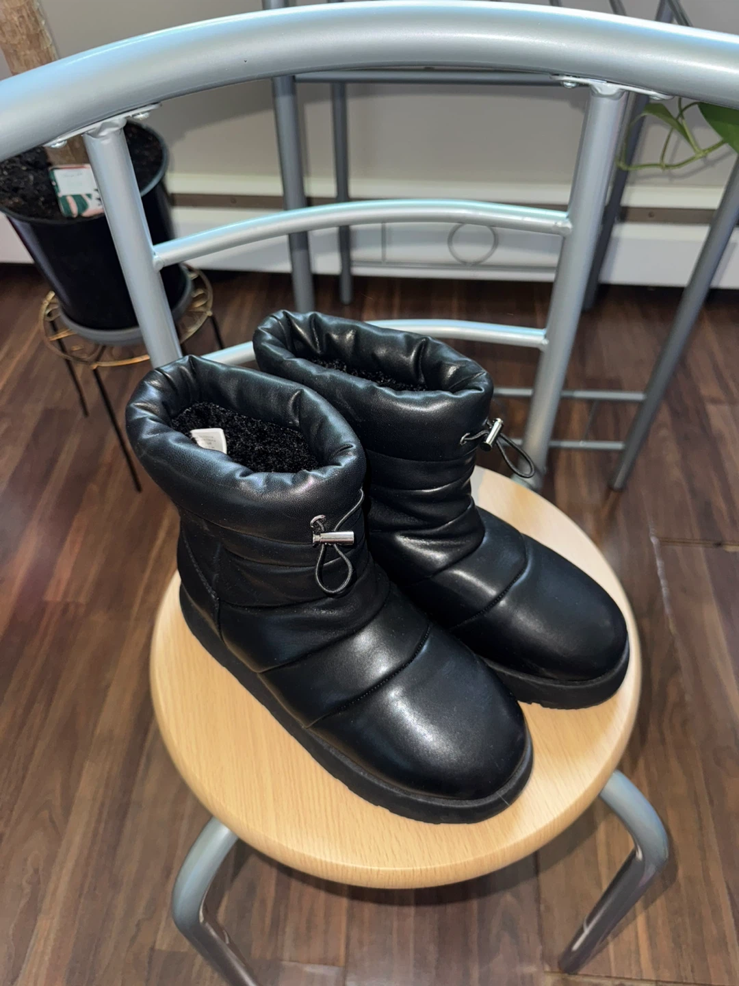 Call It Spring Black Vegan Winter Boots - Size 8 - photo 2
