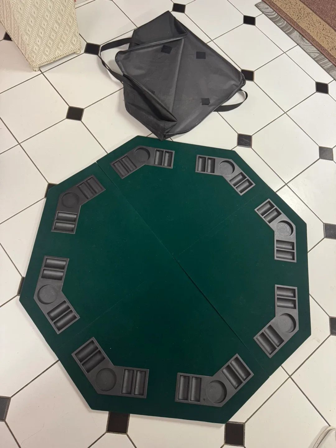 Folding 8-Player Poker Table Top with Carrying Case thumbnail