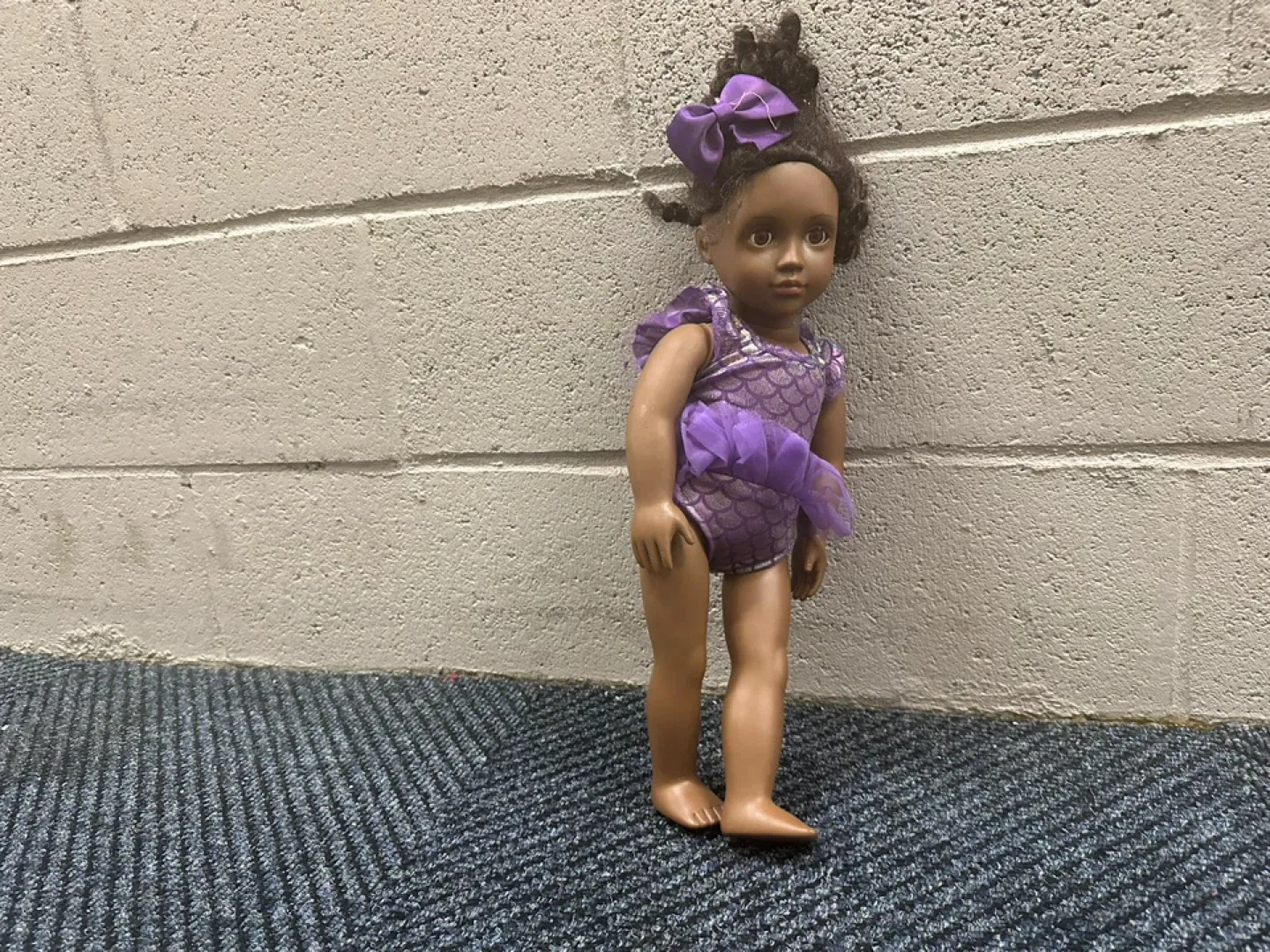 American Girl Doll in Purple Leotard thumbnail