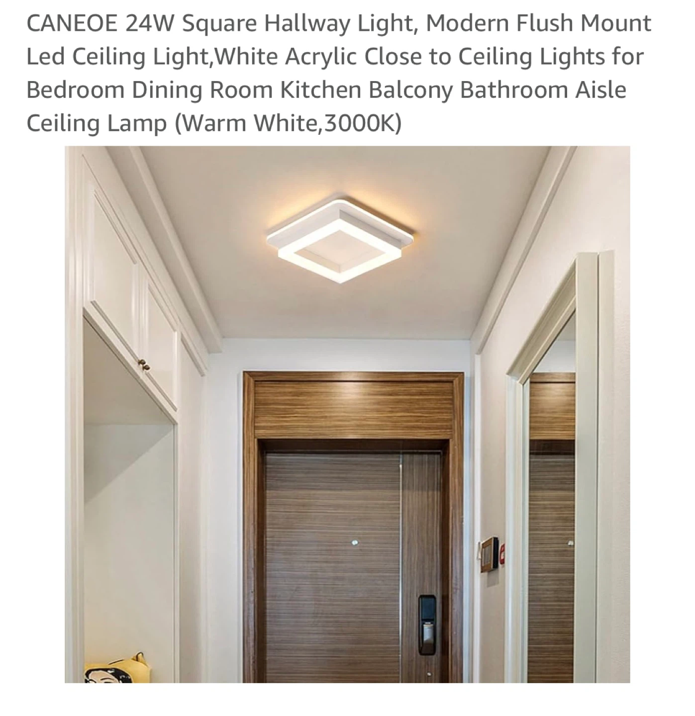 CANEOE 24W Square LED Ceiling Light - White - photo 3