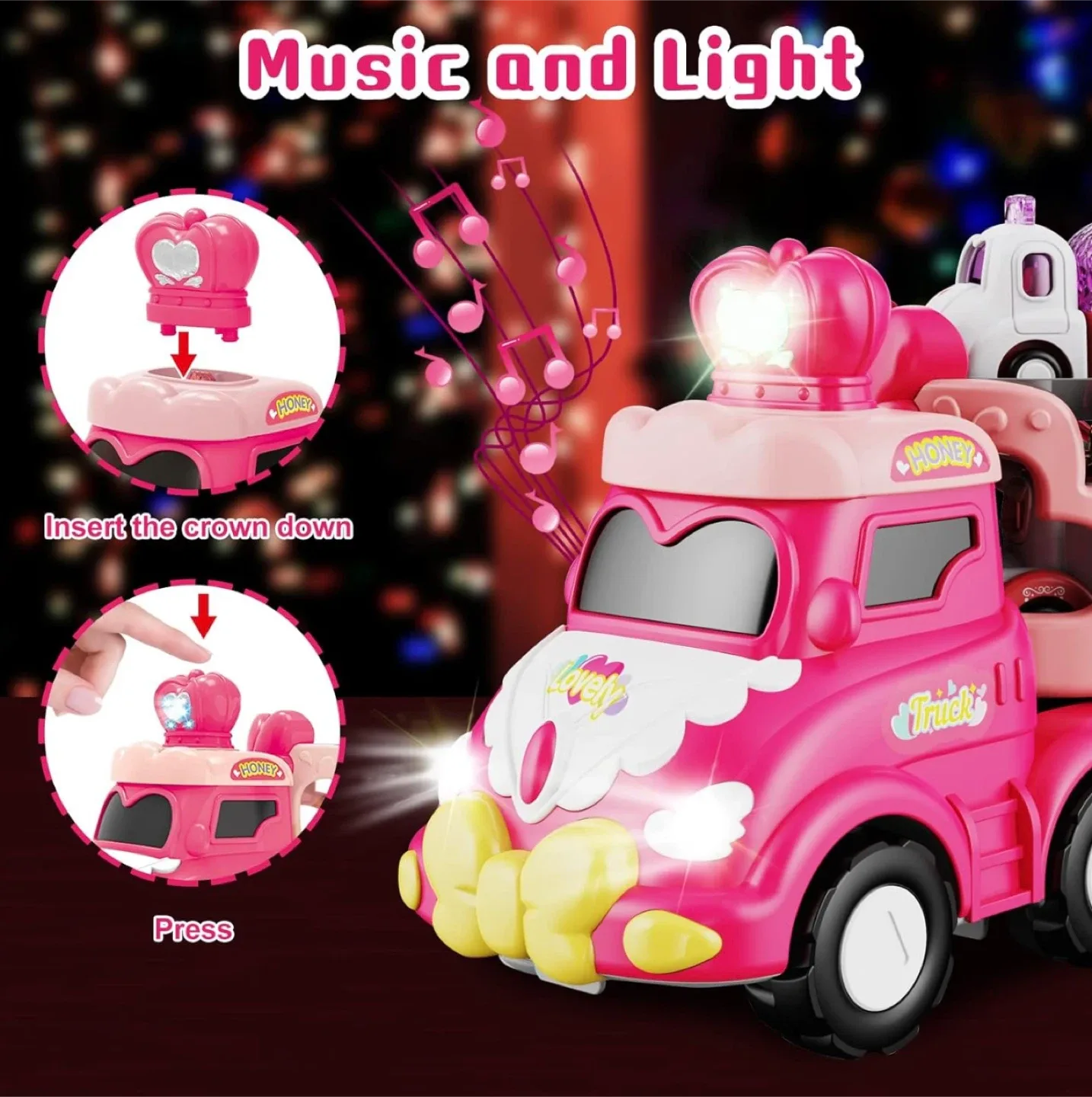 Scarlett Funny Toy Truck Set - Pink image indicator(5)