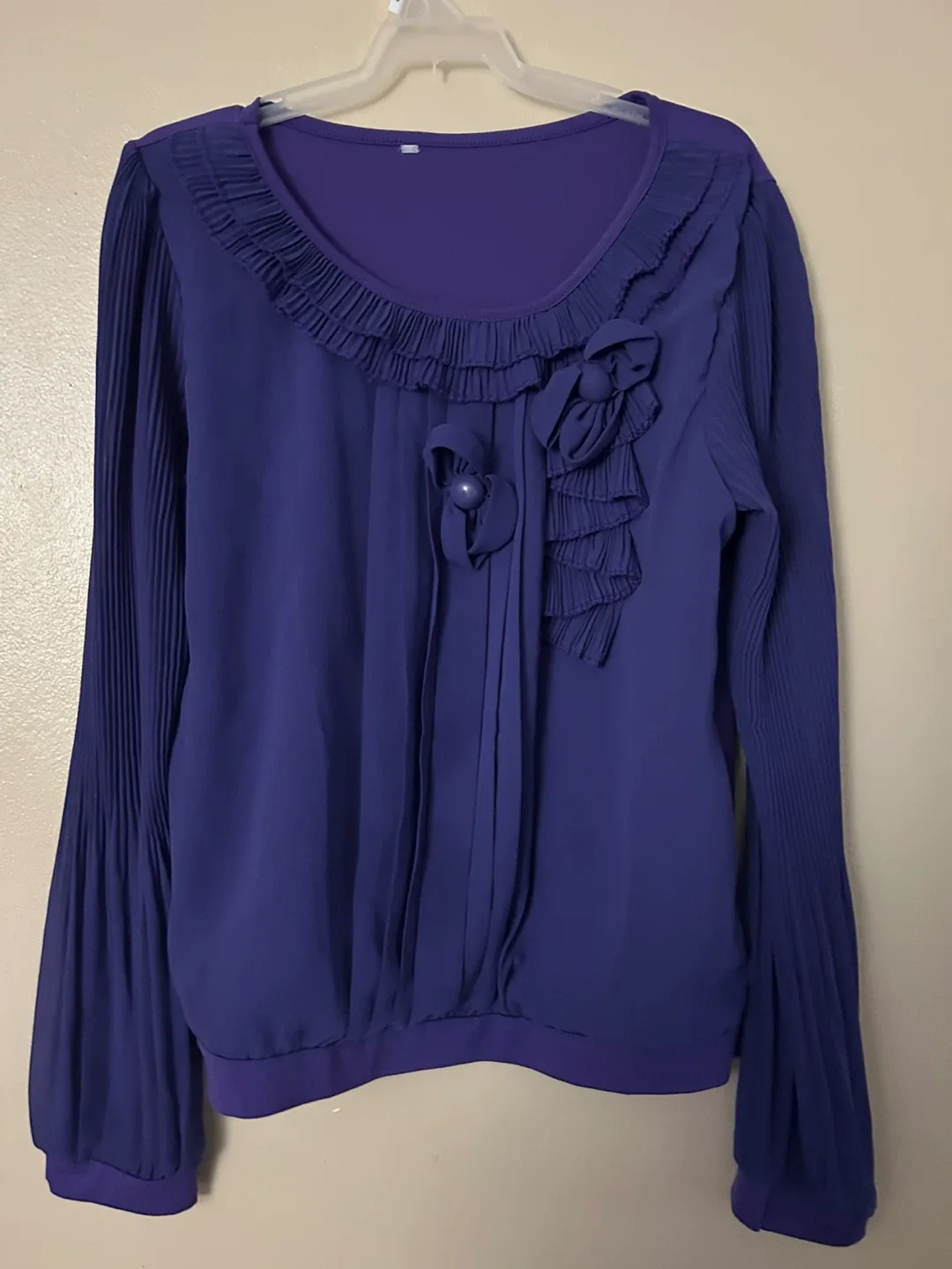 Pretty Purple Blouse fits Woman’s Medium thumbnail