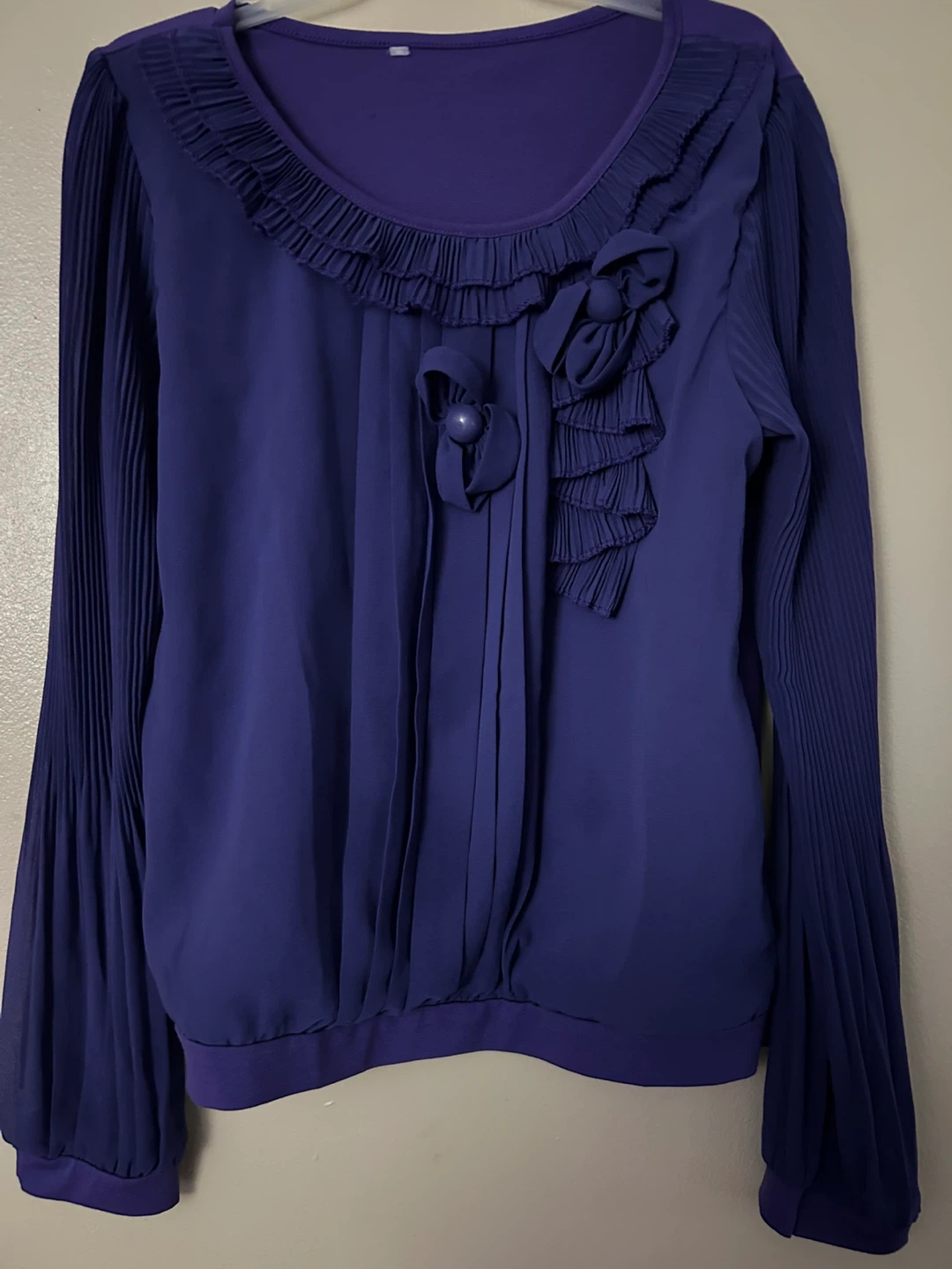 Pretty Purple Blouse fits Woman’s Medium - photo 2