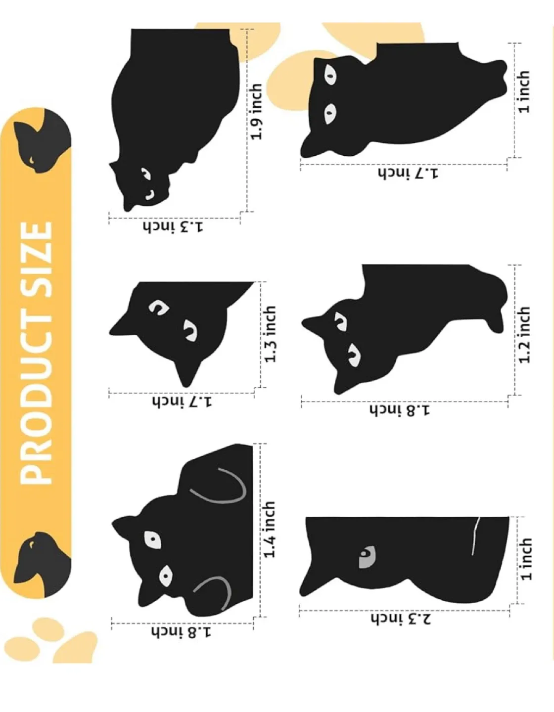 Cute Black Cat Magnetic Bookmarks image indicator(3)