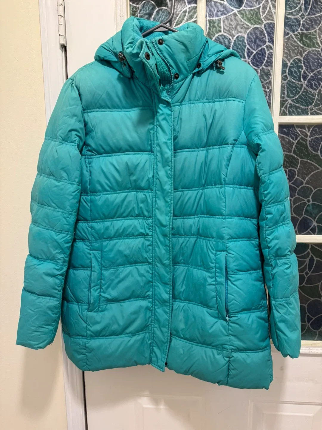 Lands' End Puffer Jacket - Size M - Teal thumbnail