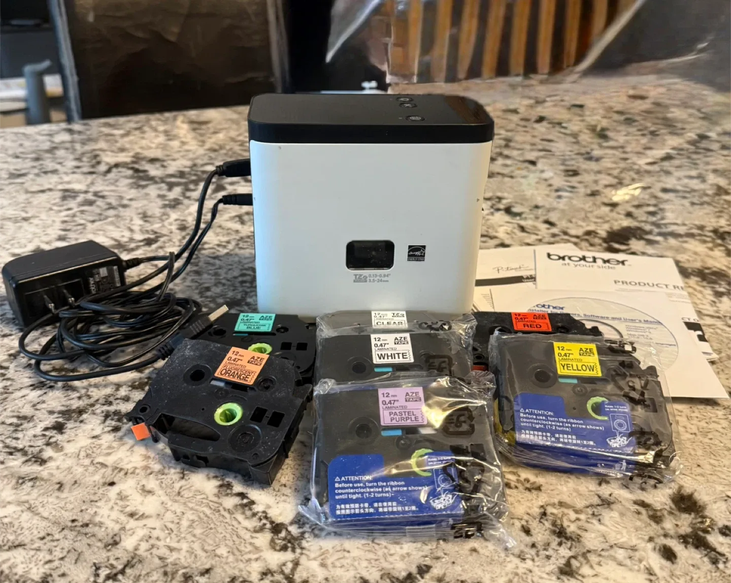 Label Printer + 7 Tapes – Brother P-touch PT-P700
