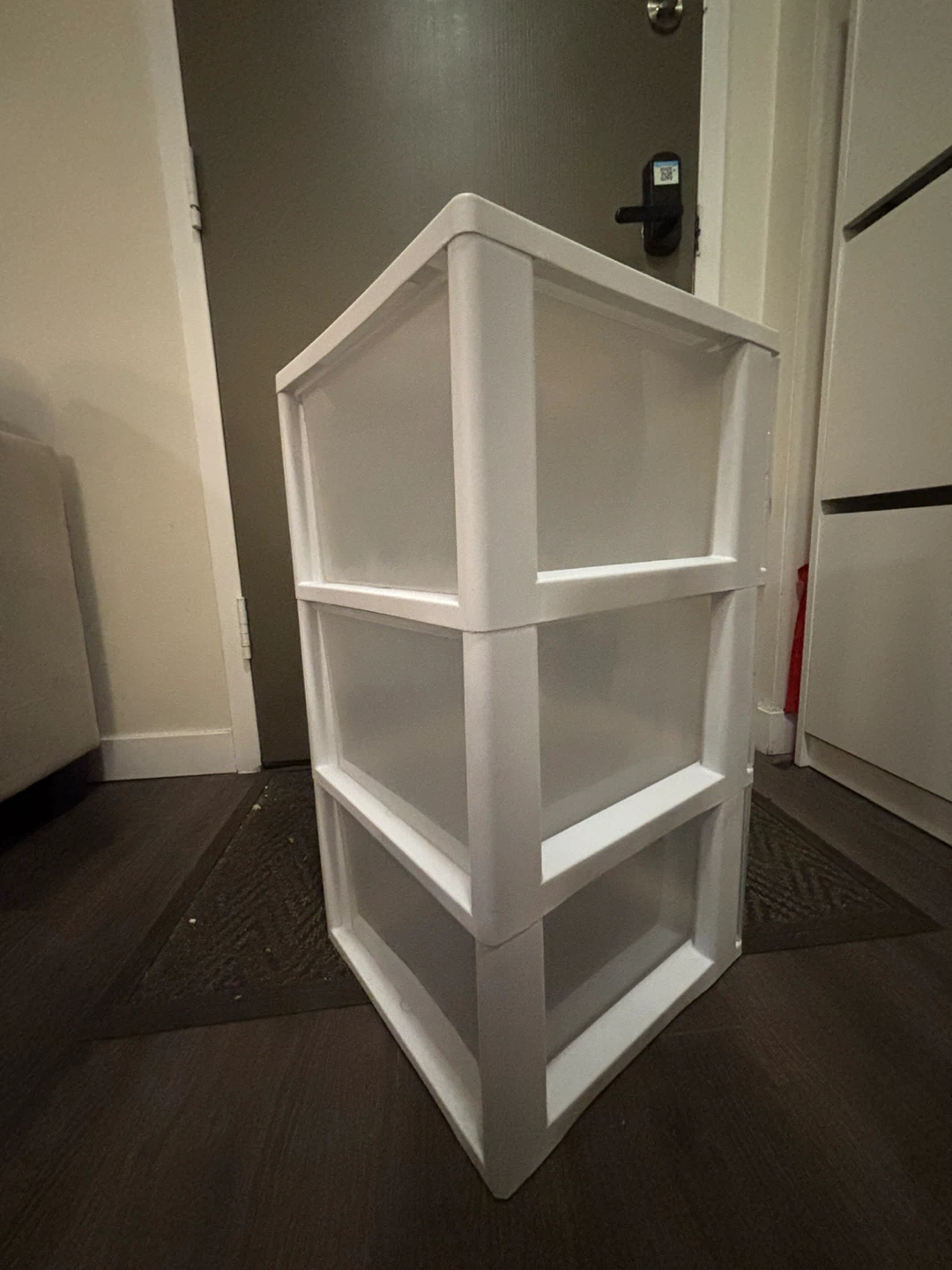 White 3-Drawer Storage Unit - photo 2