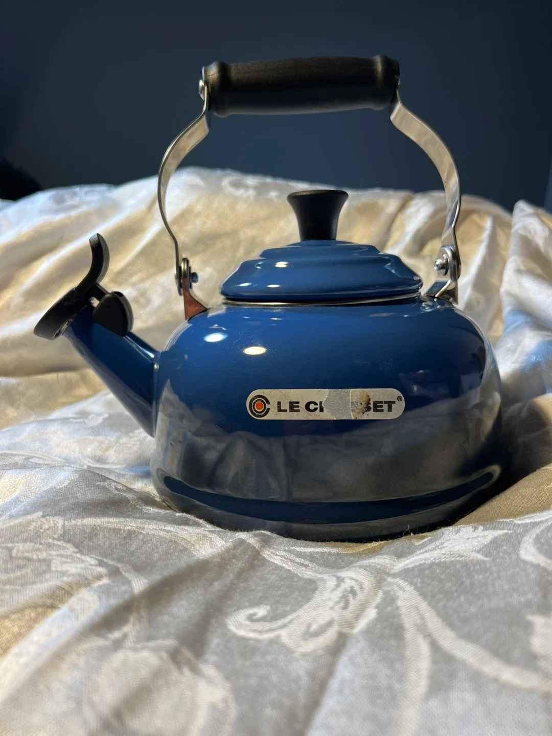 Le Creuset Blue Enamel Kettle
