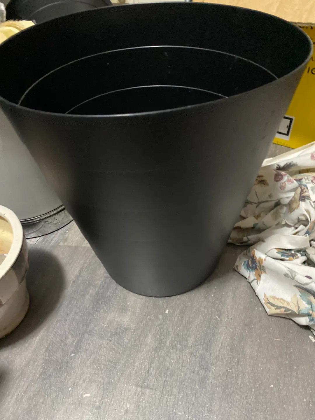 Black Plastic garbage bin thumbnail