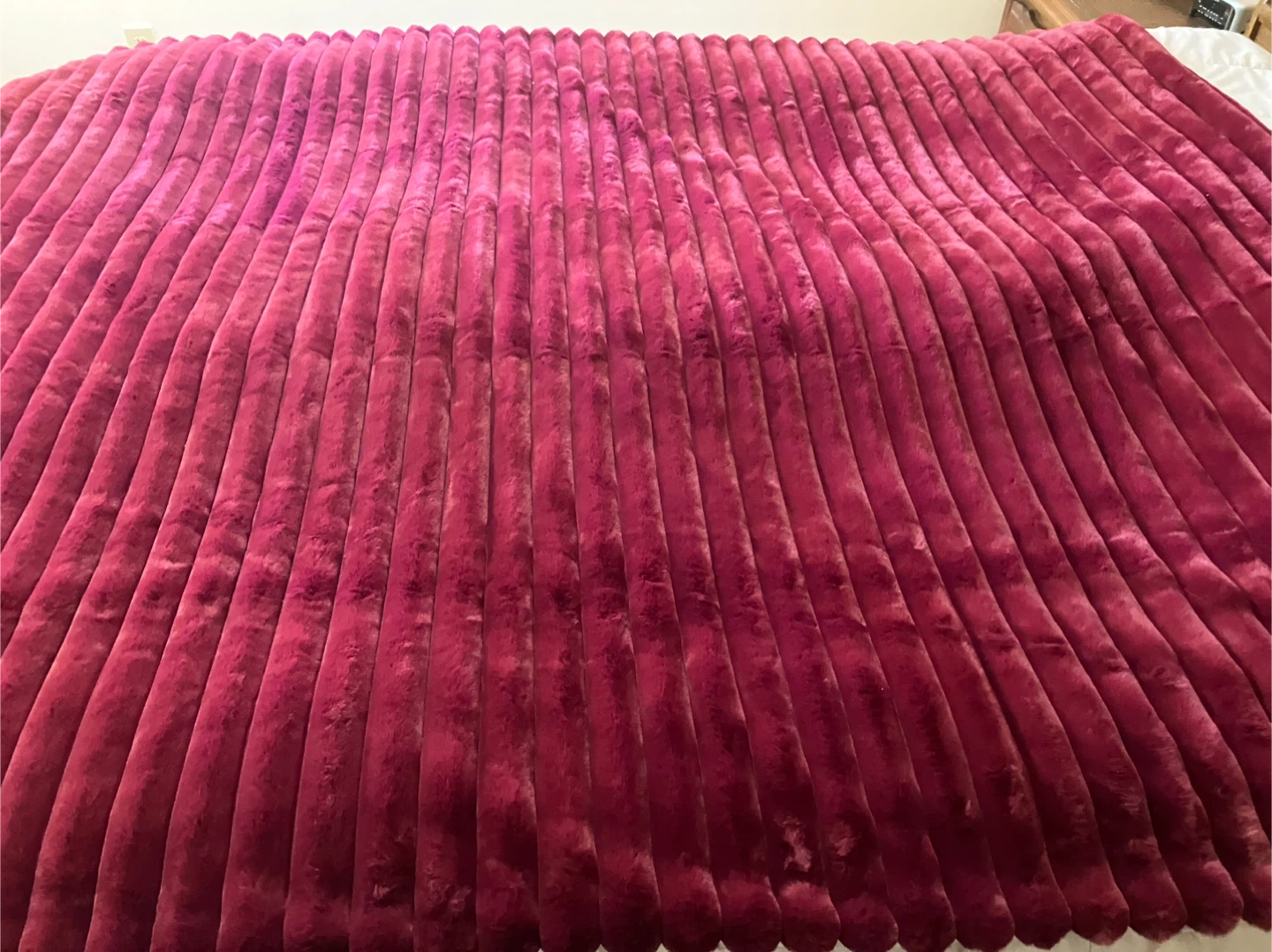 Last Chance - New Red Plush Berkshire Throw Blanket
