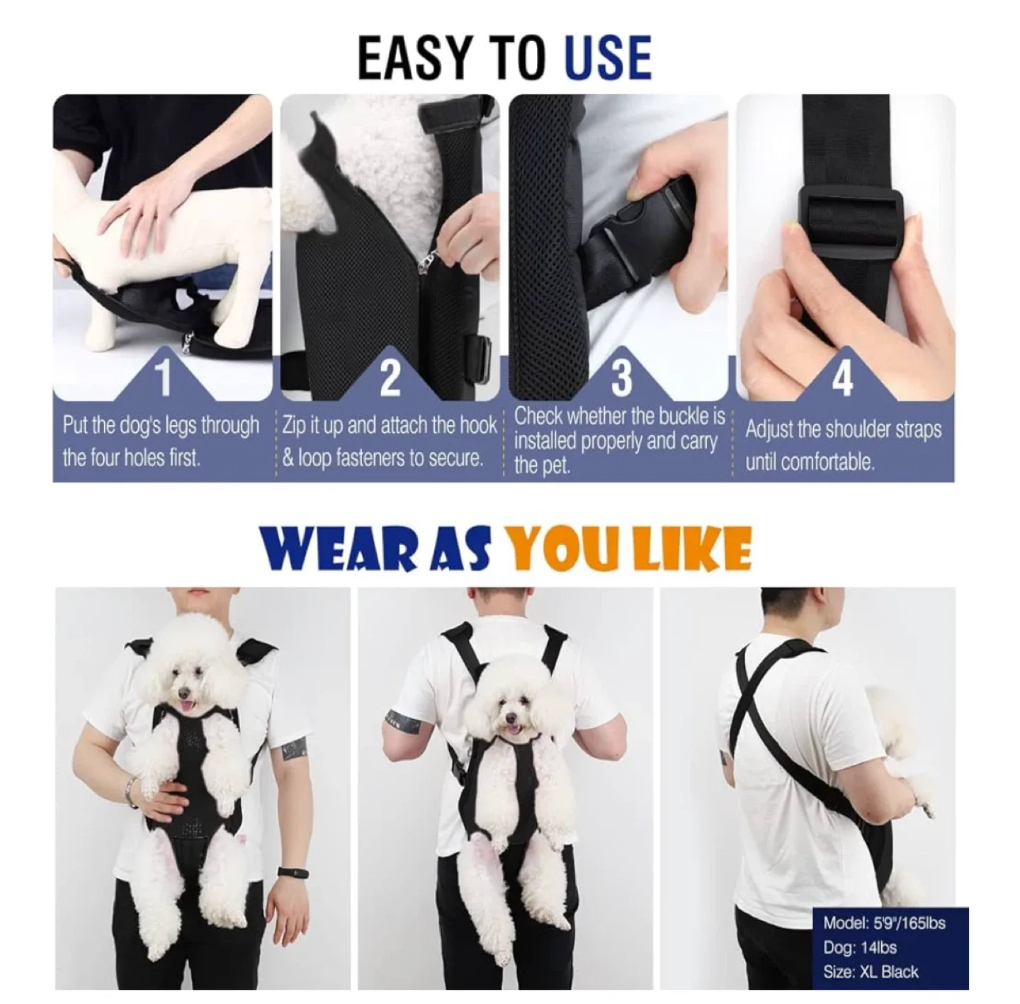 Pawaboo Pet Carrier Backpack - Med image indicator(2)