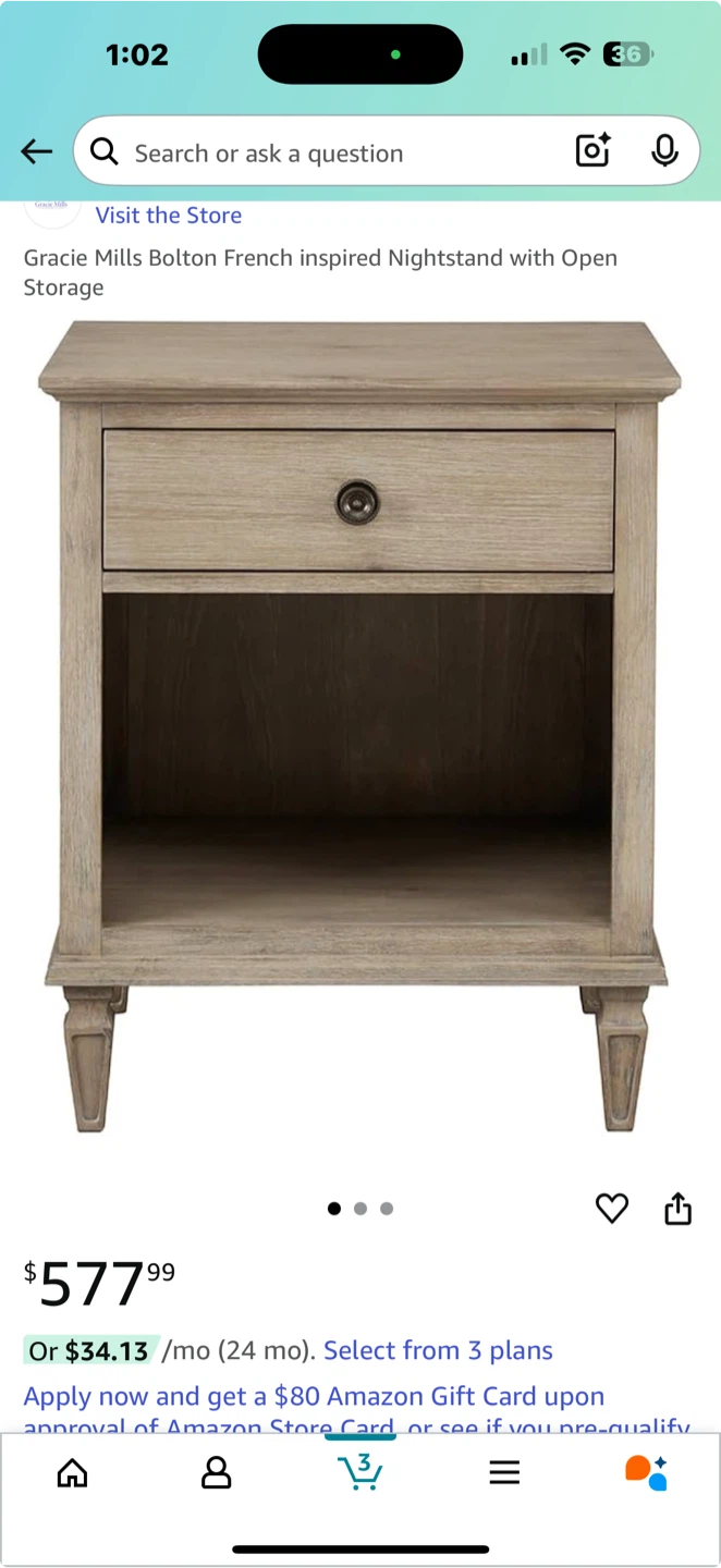 Gracie Mills Bolton Nightstand with Open Storage - photo 2