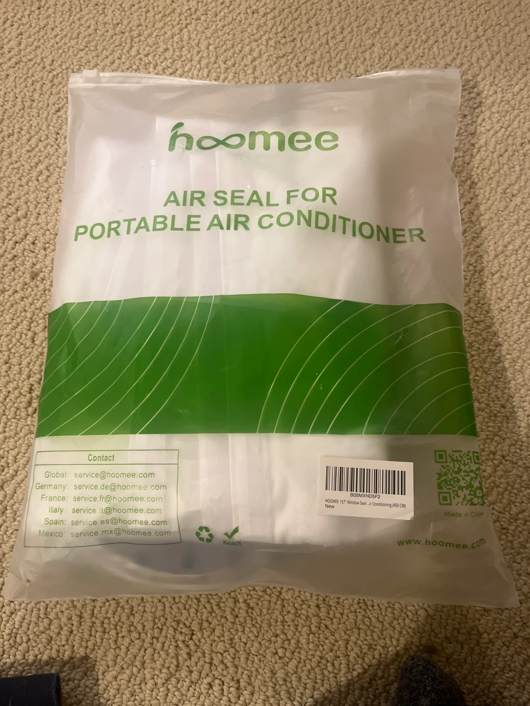 New Hoomee 157" Window Seal for Portable AC