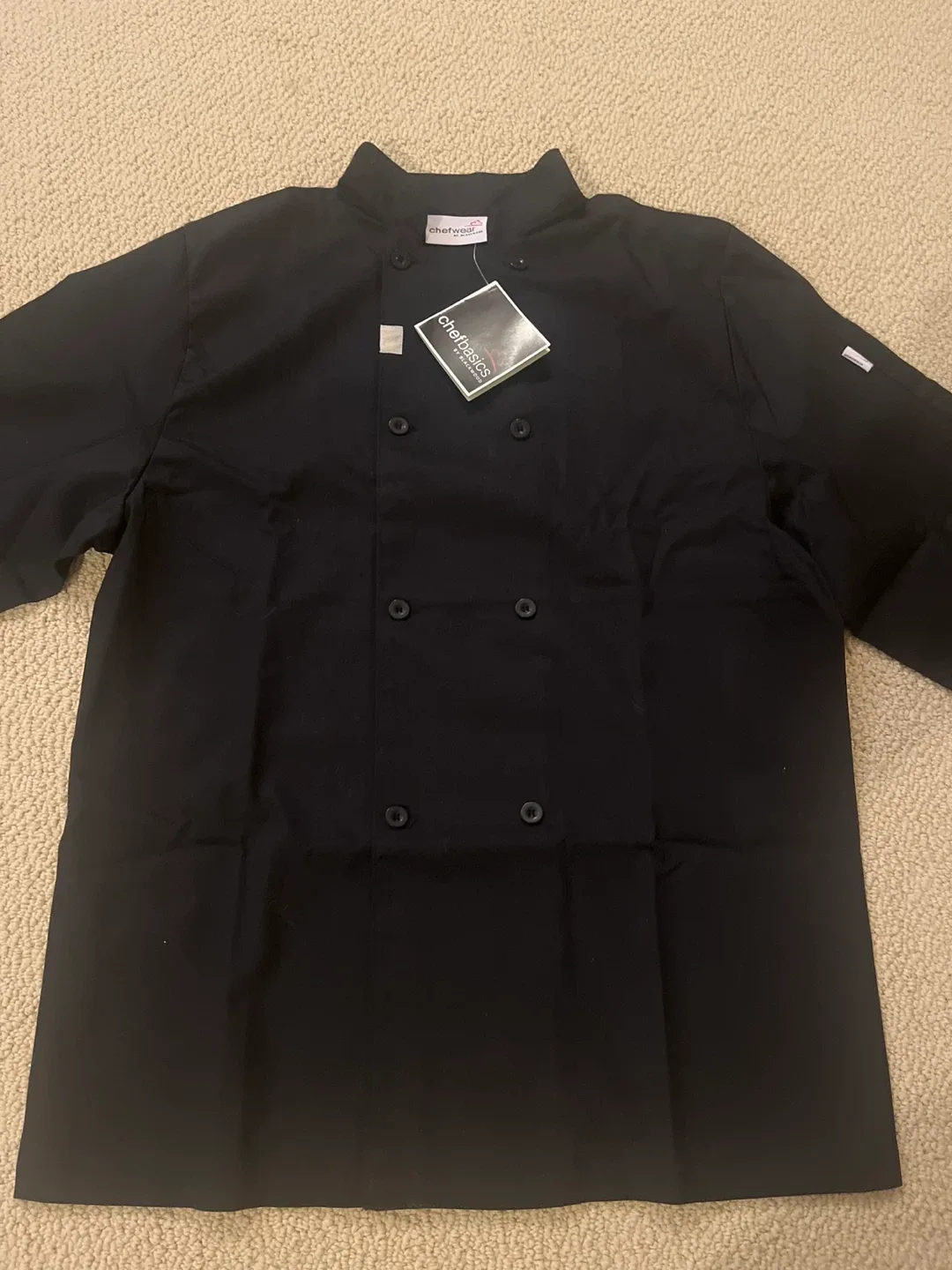Chefwear Chefbasics Black Chef Coat - New with Tags! thumbnail