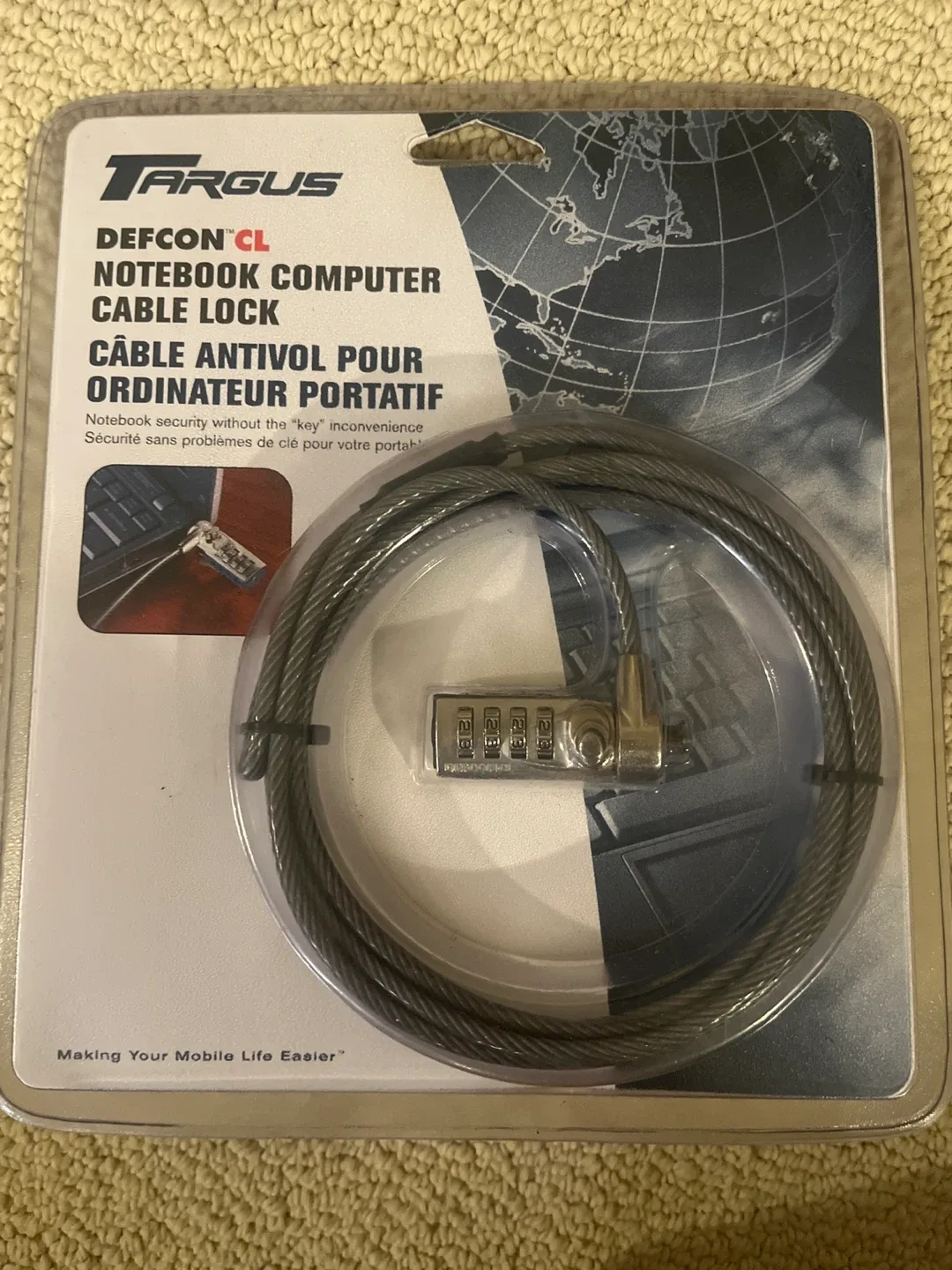 Targus Defcon CL Notebook Computer Cable Lock thumbnail