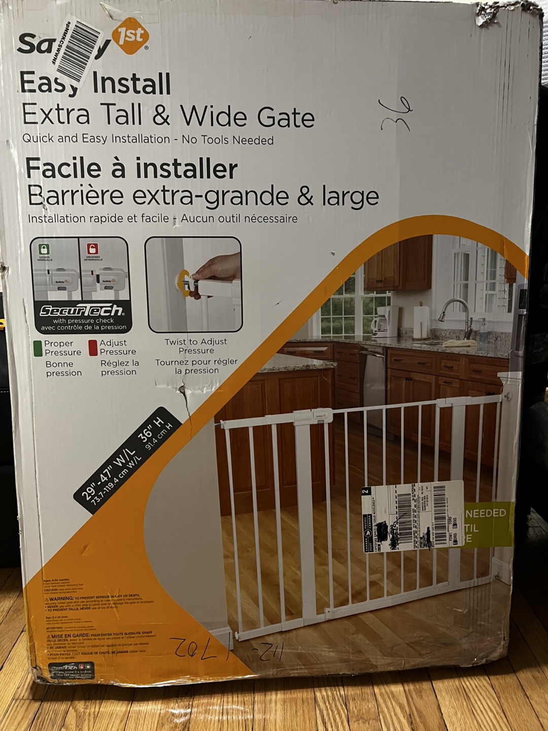 Safety 1st Extra Tall & Wide Gate - Easy Install