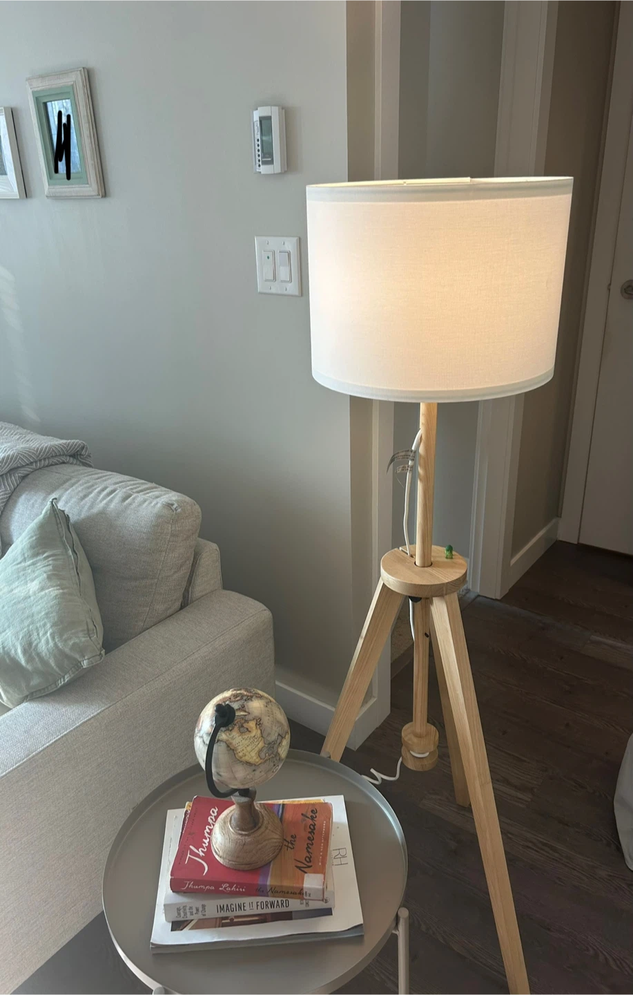 IKEA LAUTERS Floor Lamp - Ash/White