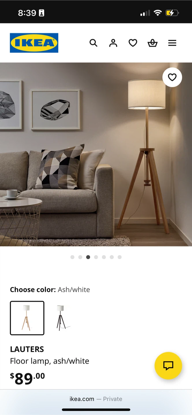 IKEA LAUTERS Floor Lamp - Ash/White - photo 5
