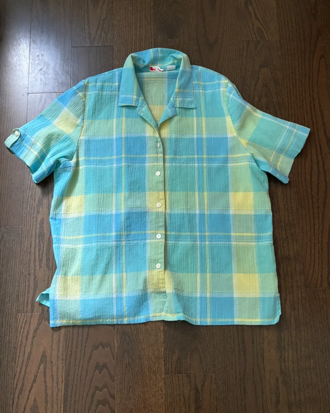 Vintage Alia Blue Button-Up Shirt thumbnail