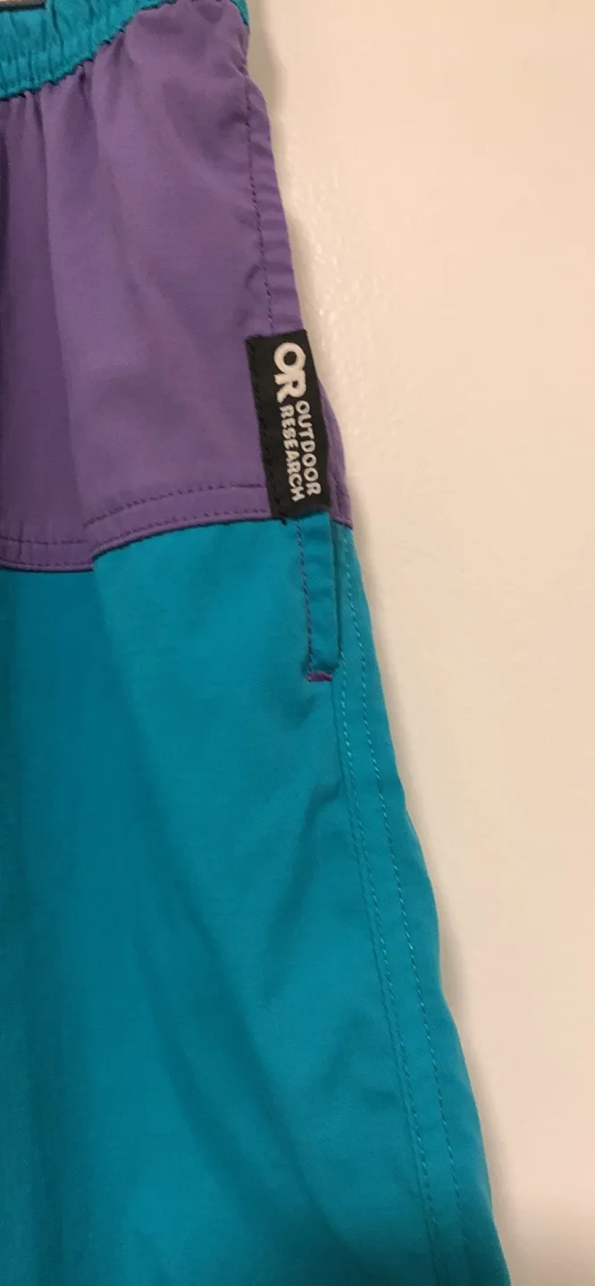 Outdoor Research Turquoise and Purple Shorts image indicator(2)