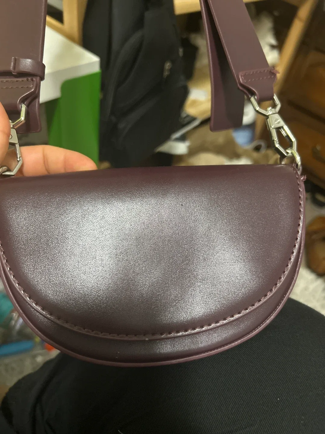 Zara Burgundy Crossbody Bag thumbnail