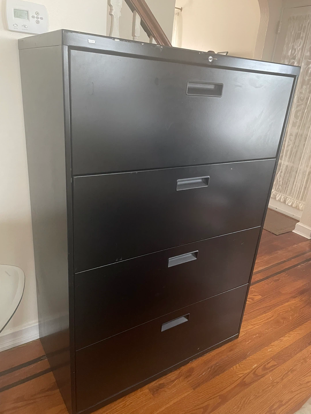 HAN Black 4-Drawer Filing Cabinet - photo 3