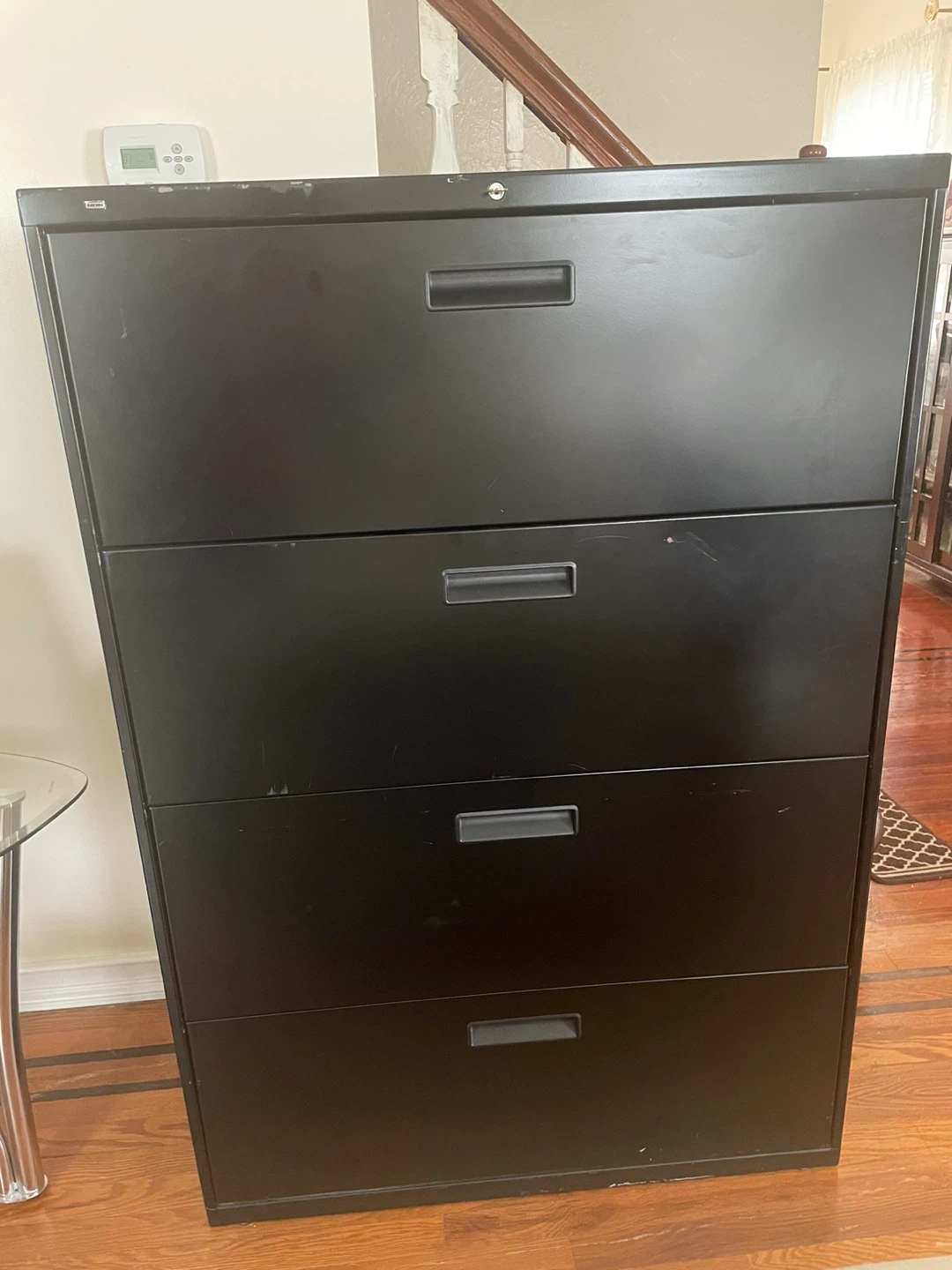 HAN Black 4-Drawer Filing Cabinet