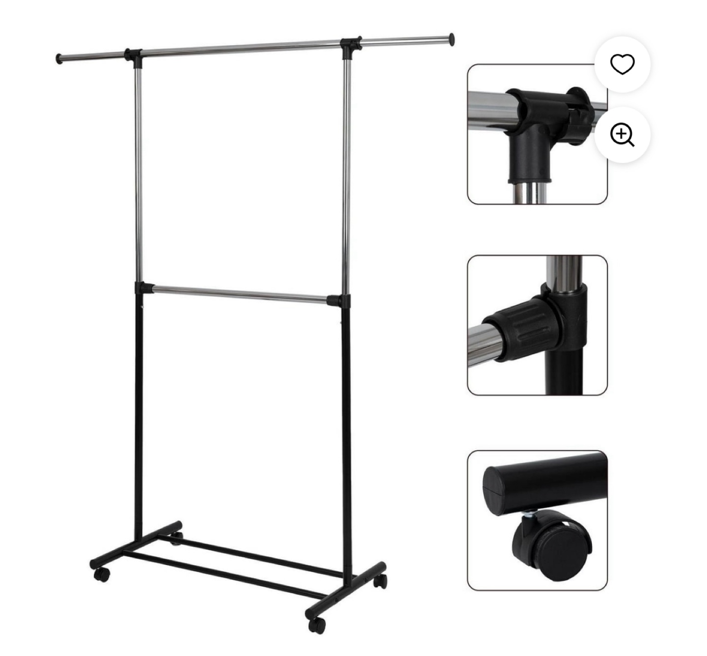 Adjustable Double Rod Clothing Rack - photo 3