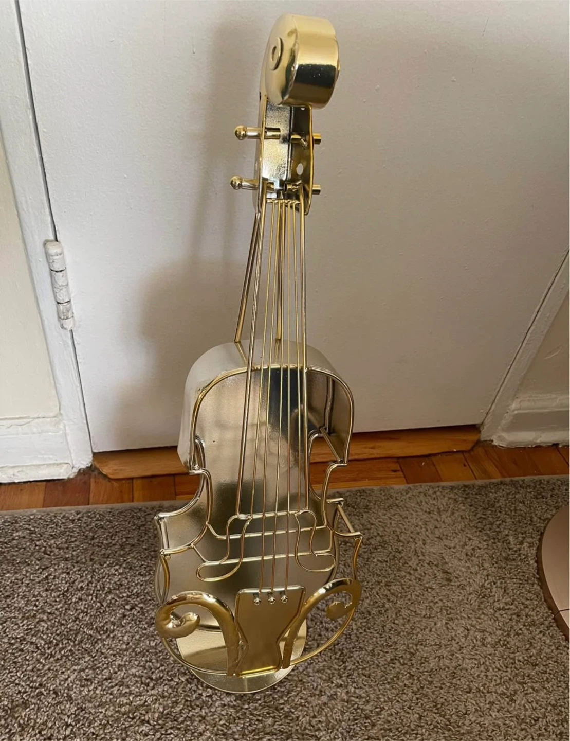 Gold Violin Metal Sculpture - photo 5