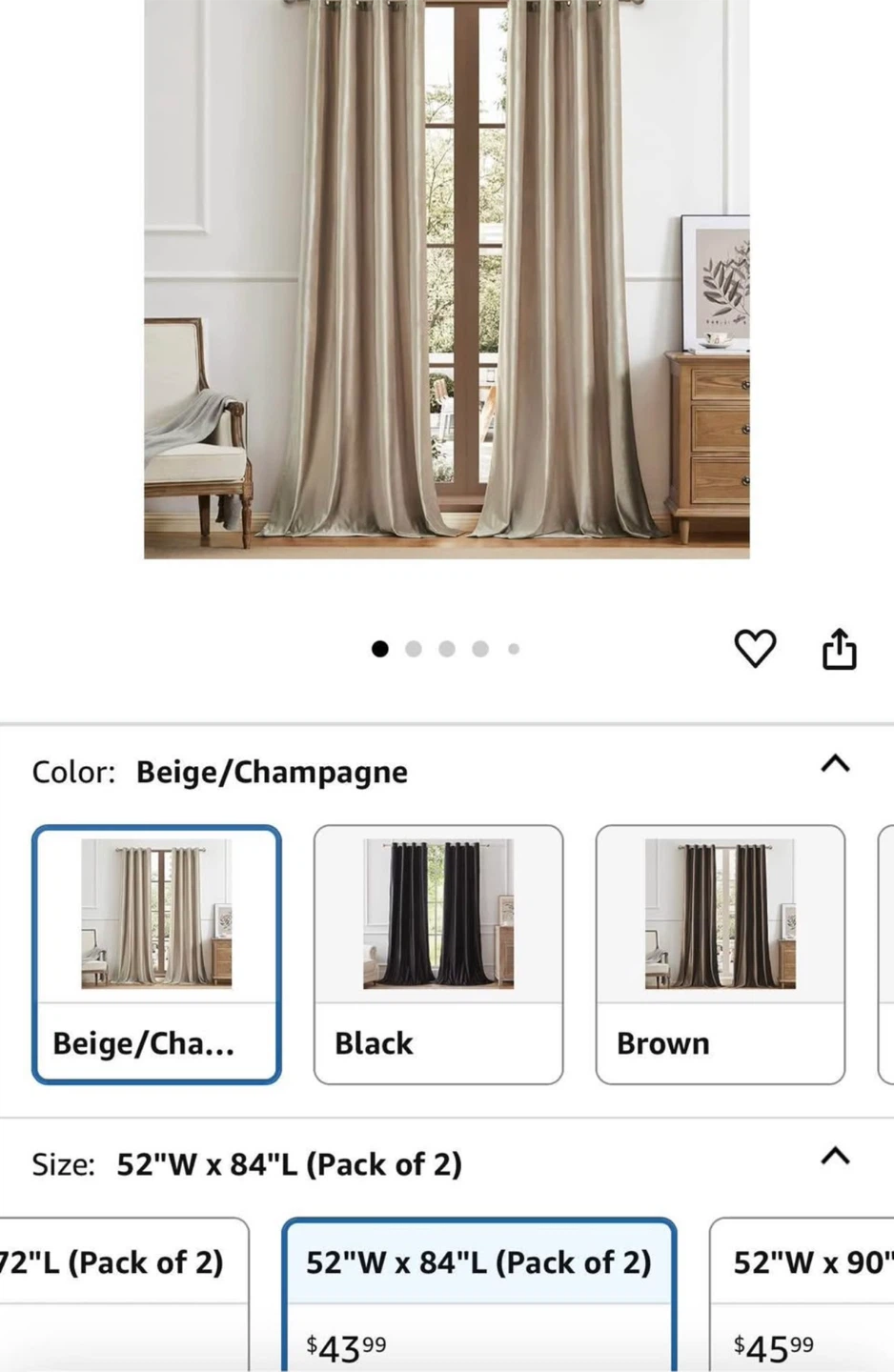 Beige/Champagne Velvet & Sheer Curtains - photo 2