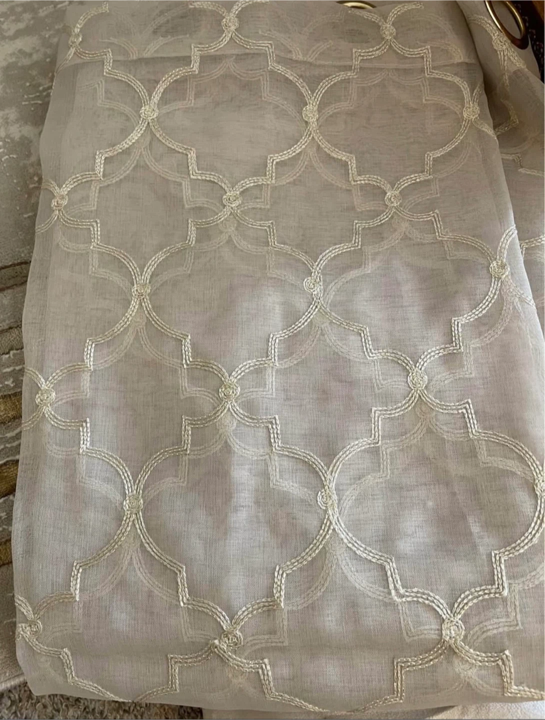 Beige/Champagne Velvet & Sheer Curtains - photo 5