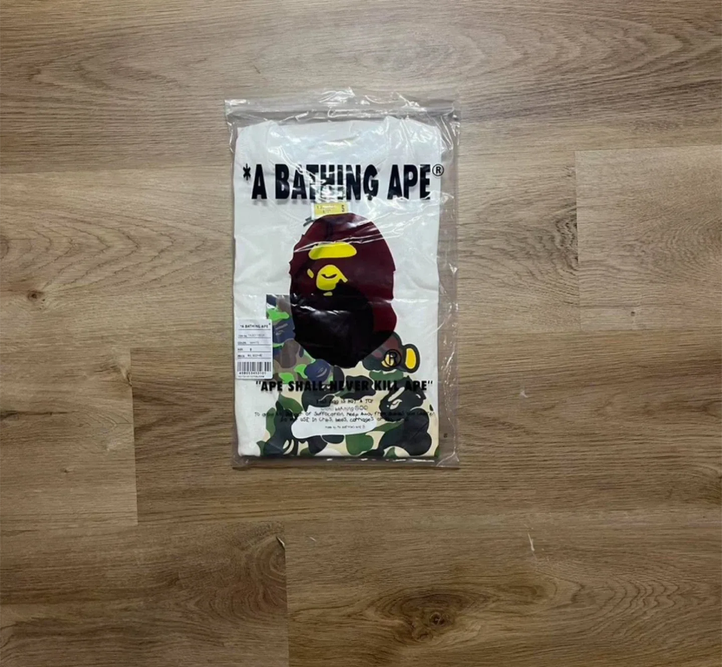 Bape Baby Milo Green Camo Ape Head T-Shirt White - NWT image indicator(4)