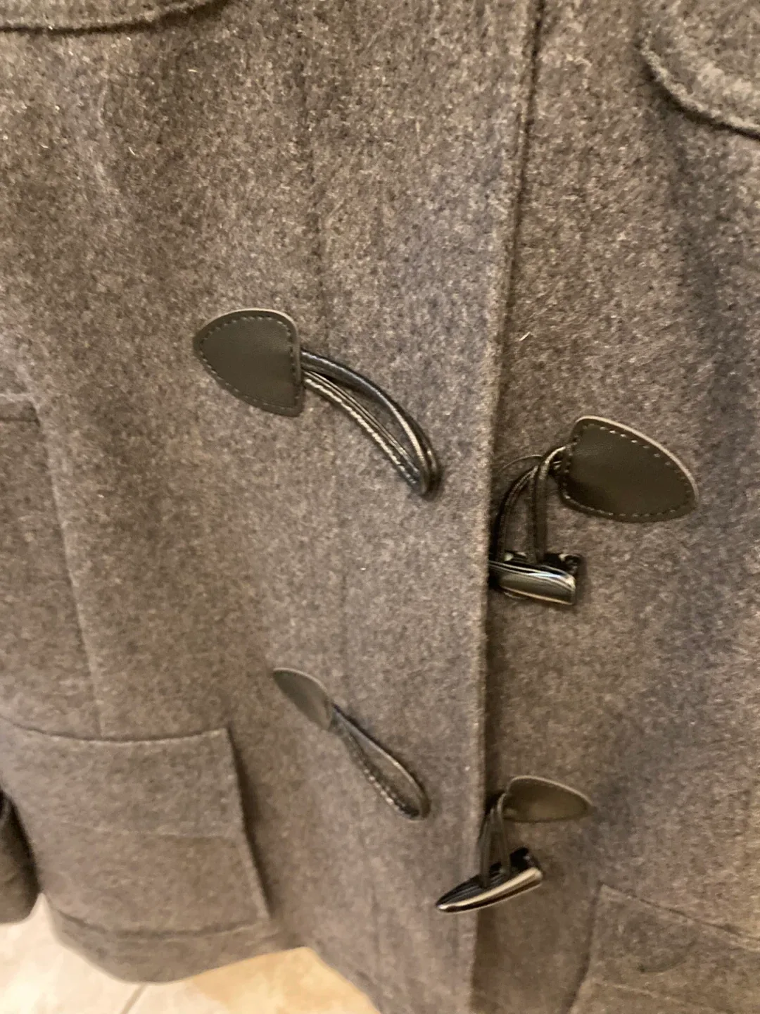 New York & Co Grey Wool Pea Coat Size M image indicator(4)