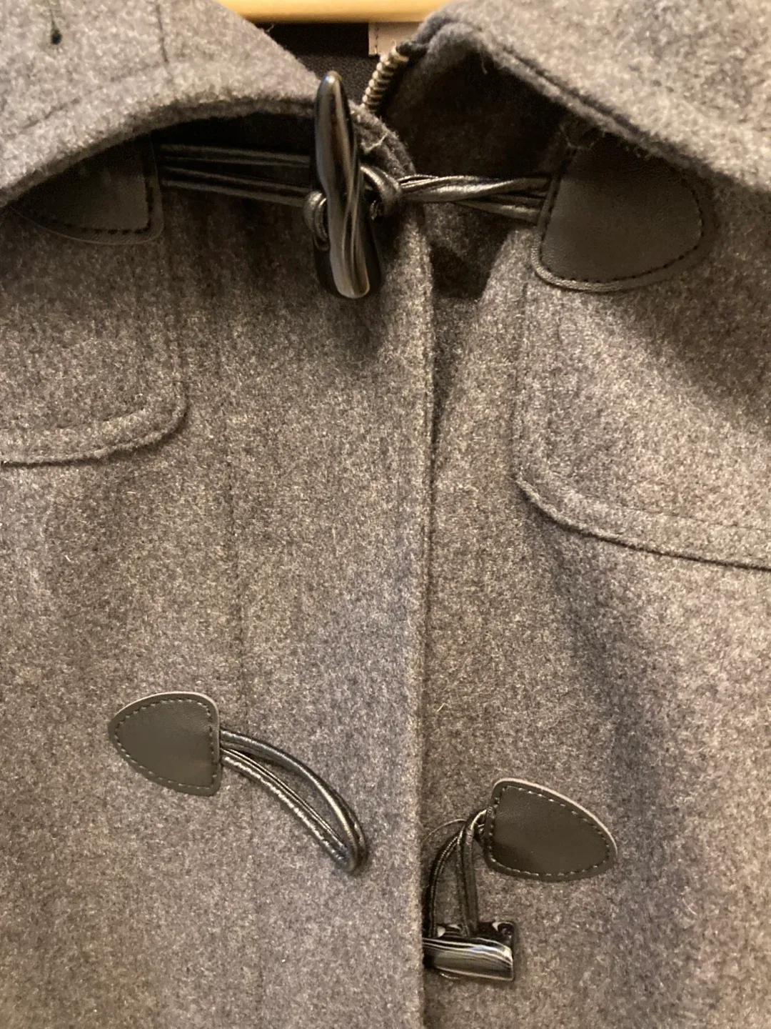 New York & Co Grey Wool Pea Coat Size M image indicator(5)