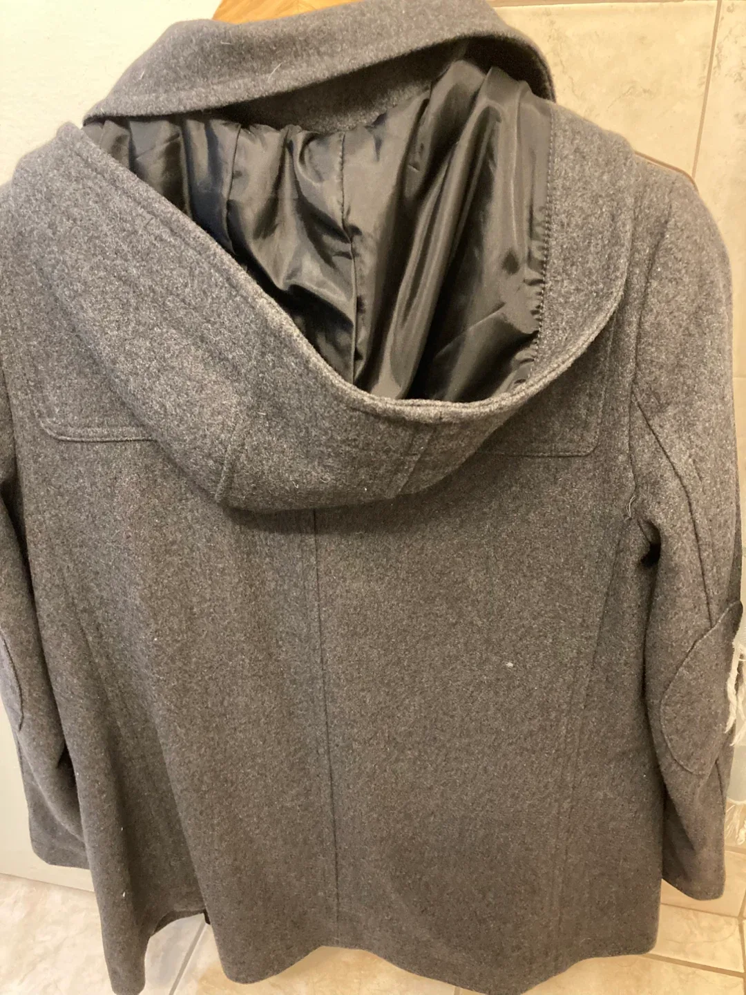 New York & Co Grey Wool Pea Coat Size M image indicator(6)