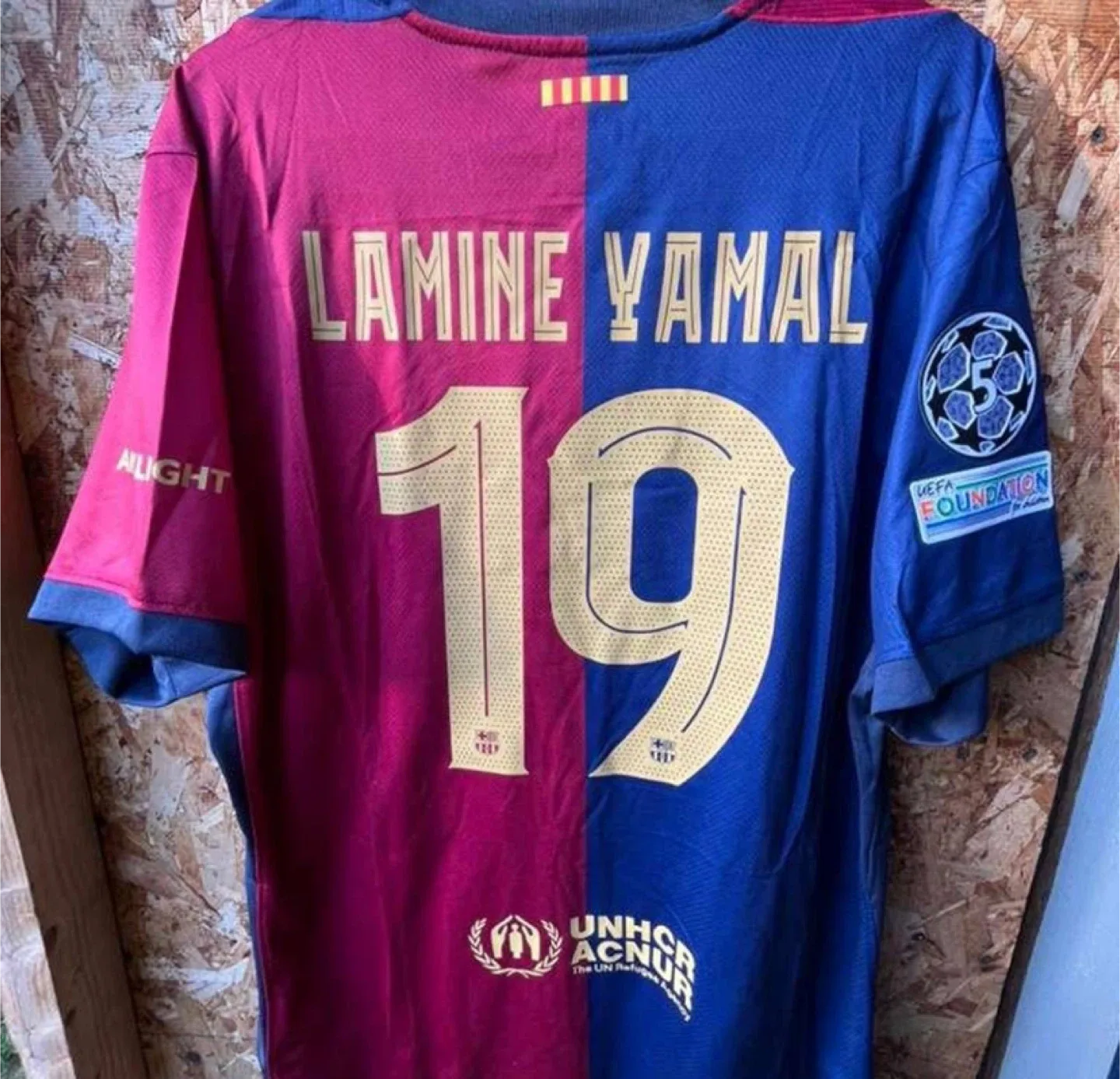 Barcelona Lamine Yamal #19 Cactus Jack UCL Jersey image indicator(2)