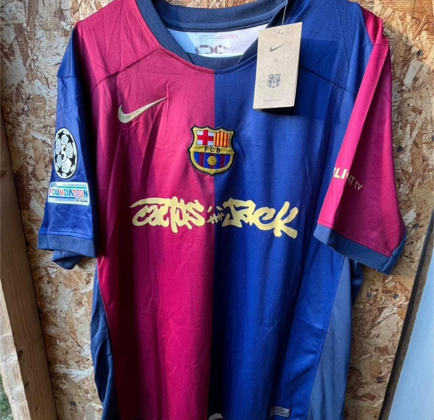 Barcelona Lamine Yamal #19 Cactus Jack UCL Jersey thumbnail