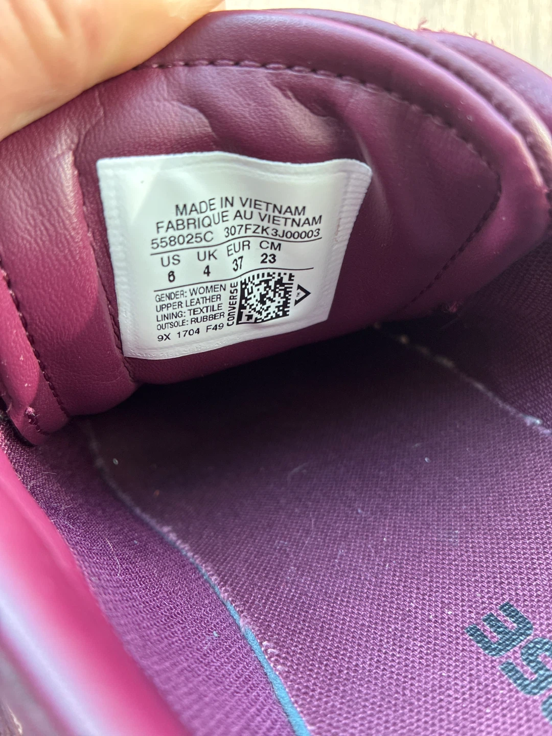 Converse Pro Leather LP Burgundy Sneakers - Size 6 - photo 3