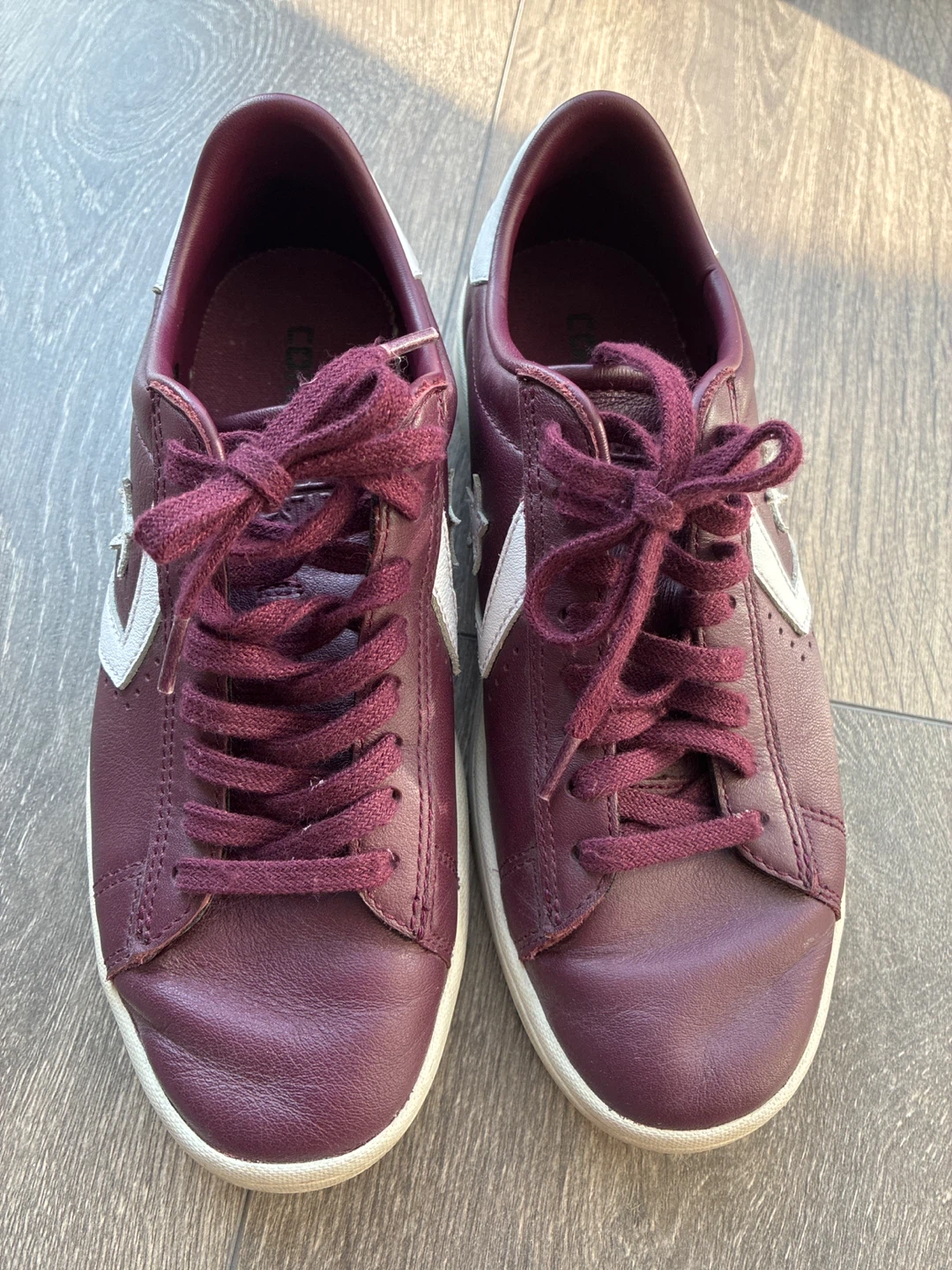 Converse Pro Leather LP Burgundy Sneakers - Size 6 - photo 2