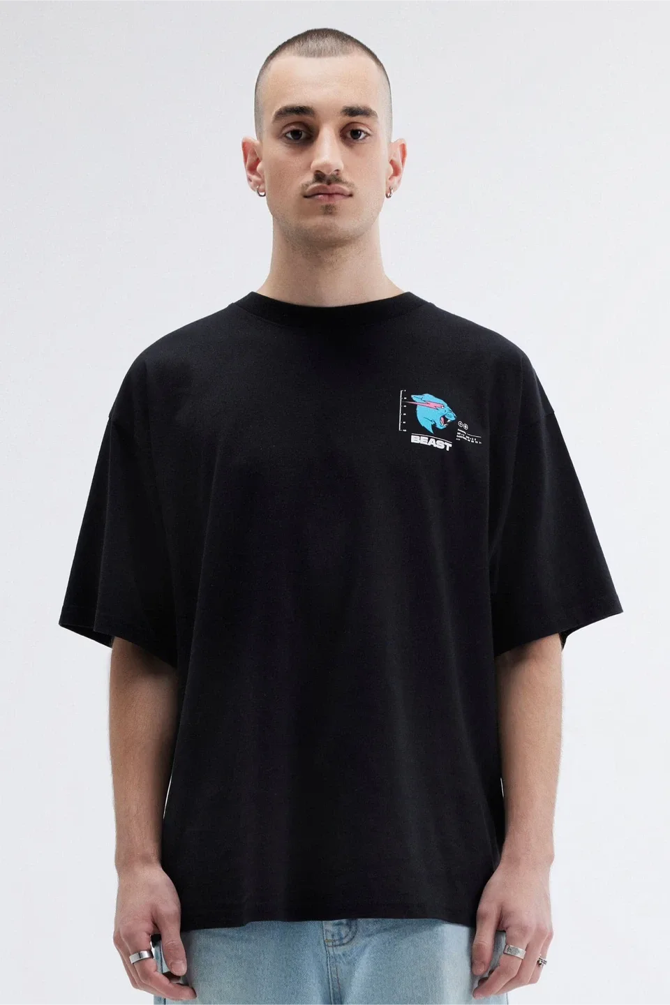 MrBeast BEAST Black Graphic T-Shirt - Size L thumbnail